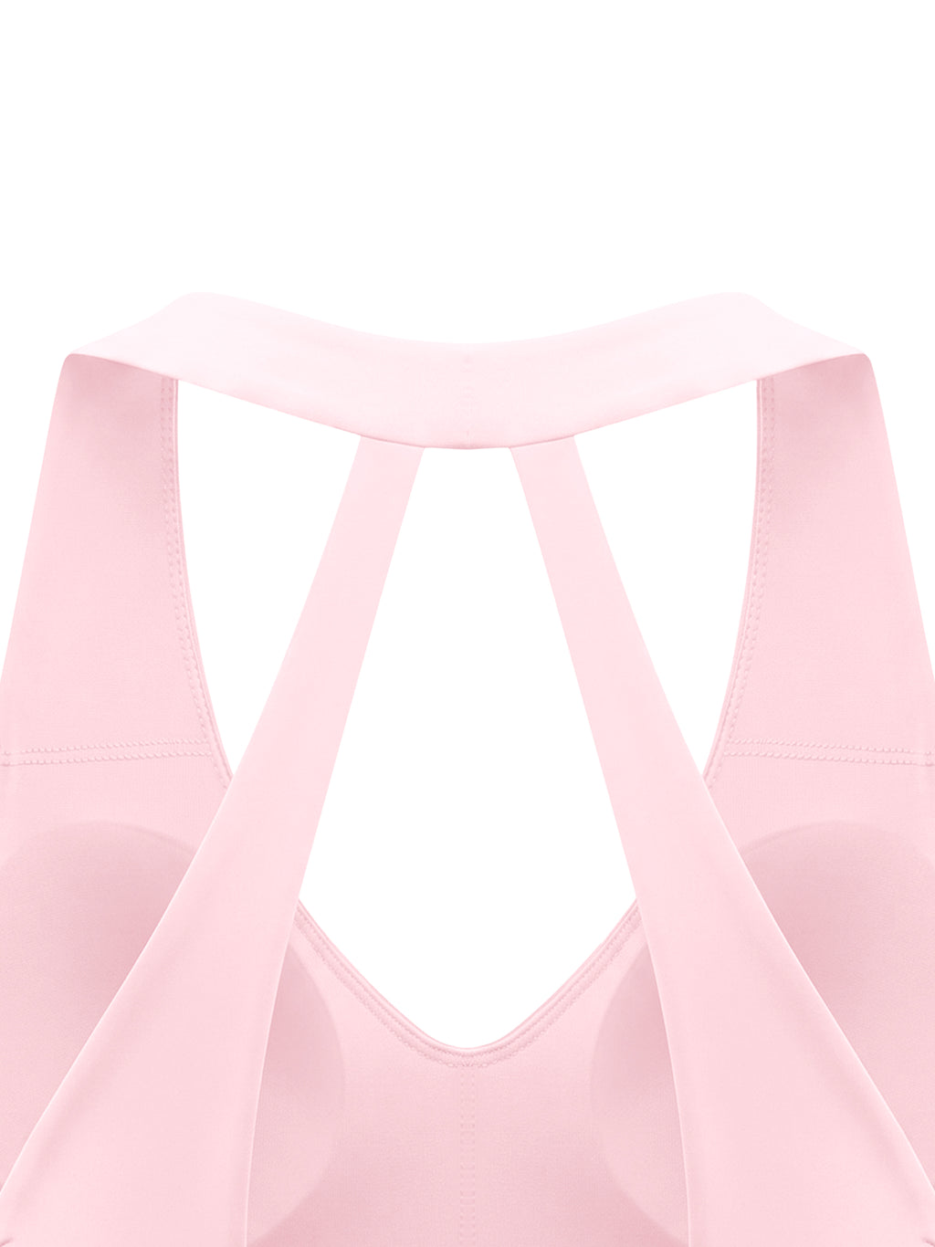 Biustonosz Sportowy Halter Cropped Cut-Out – Nowrocky™ — ujęcie pod kątem, trzy czwarte