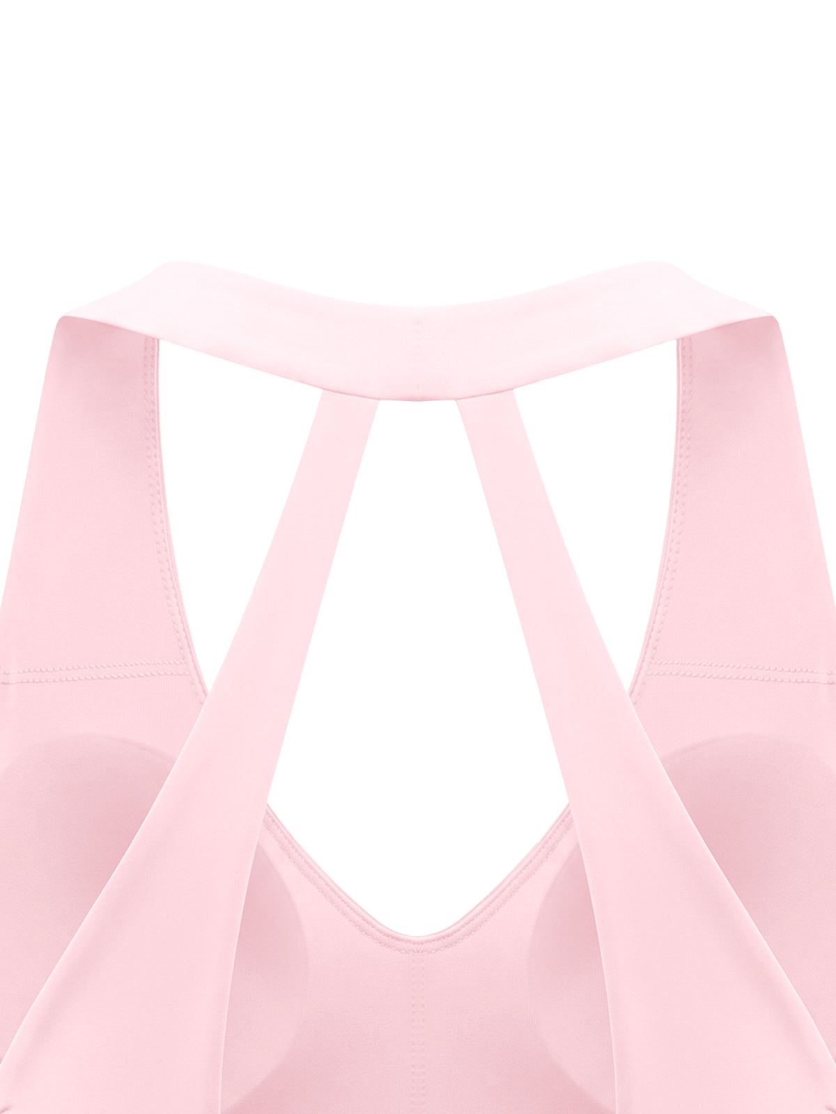 Biustonosz Sportowy Halter Cropped Cut-Out – Nowrocky™ — ujęcie pod kątem, trzy czwarte