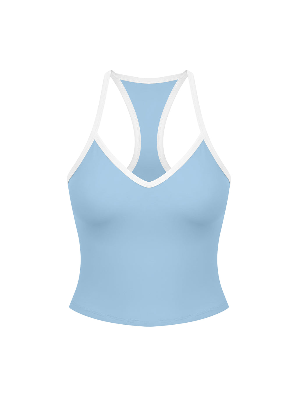 Tank Top Color Block Racerback – Nowrocky™ — faktura dzianiny w powiększeniu