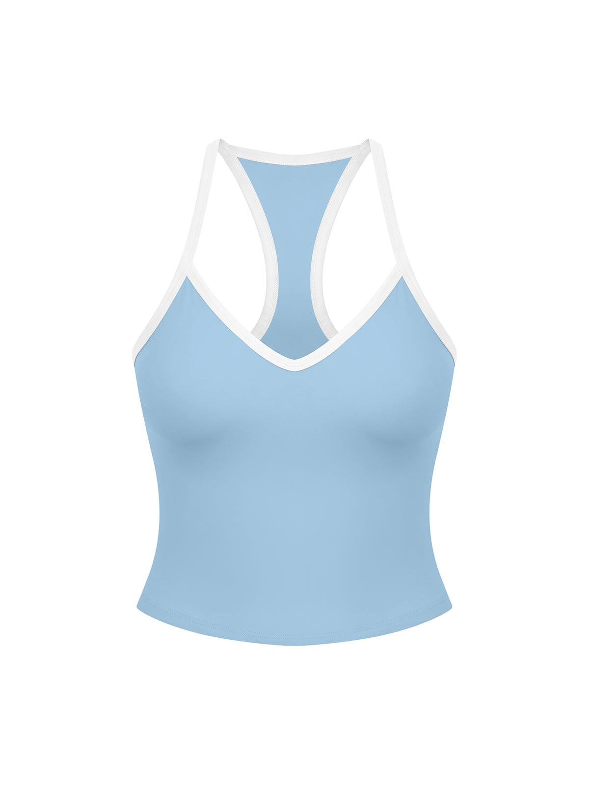 Tank Top Color Block Racerback – Nowrocky™ — faktura dzianiny w powiększeniu