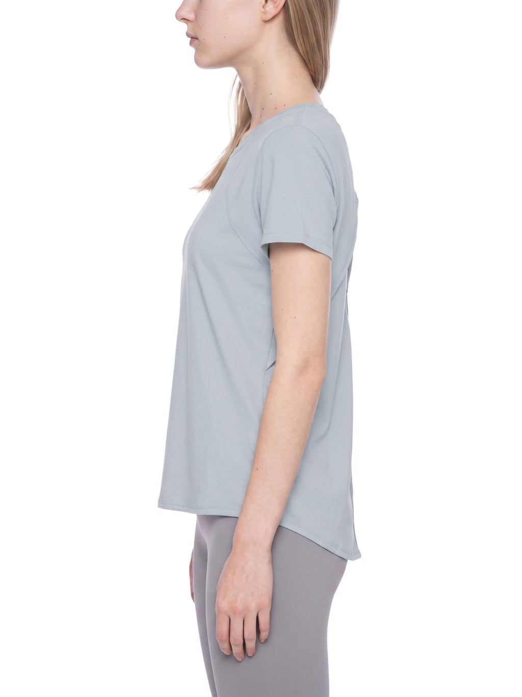 T-shirt Raglan Otwarte Plecy – Nowrocky™ — faktura dzianiny w świetle bocznym