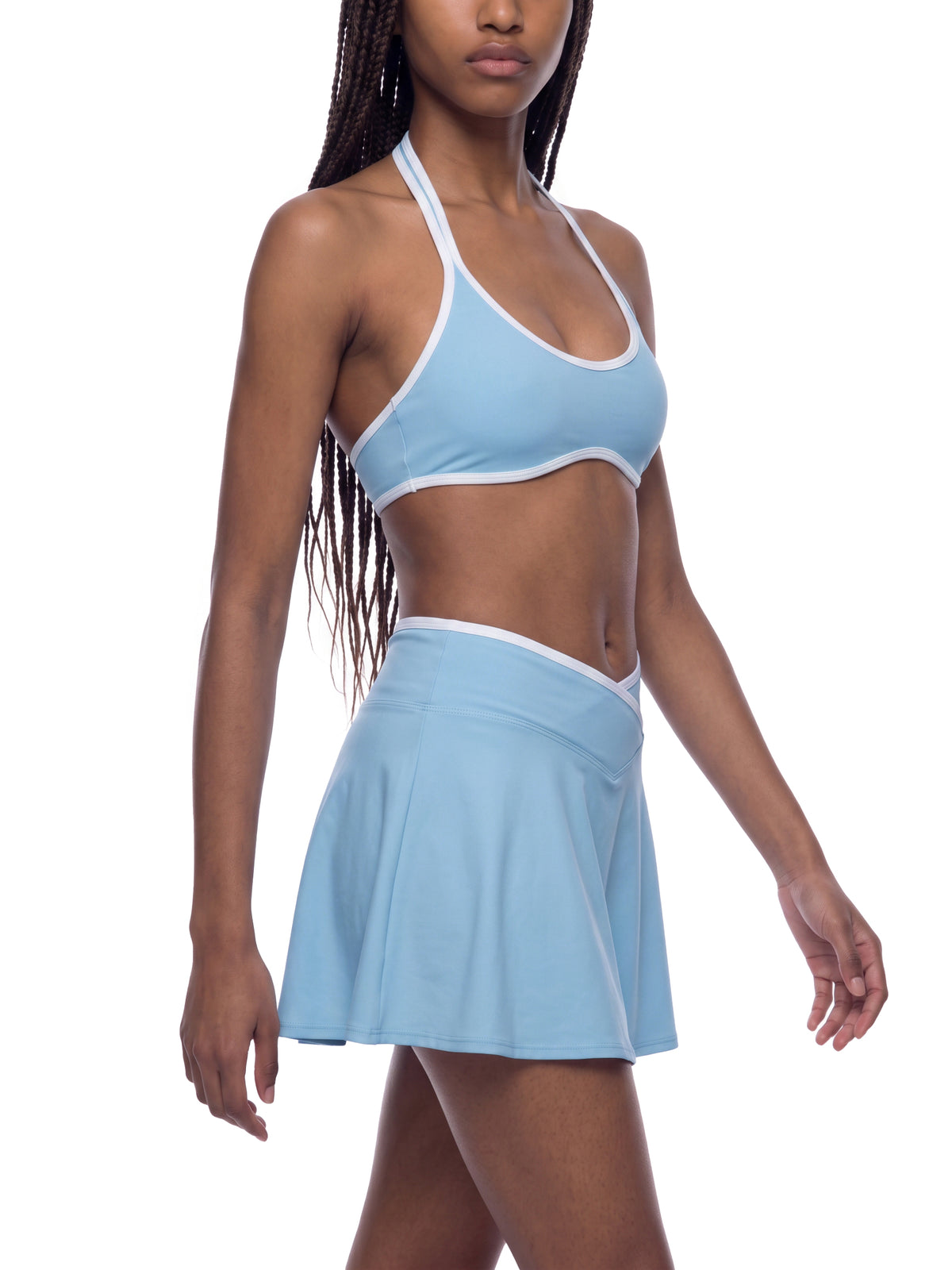 Biustonosz Sportowy Halter Color Block – Nowrocky™ — dopasowanie kroju na sylwetce