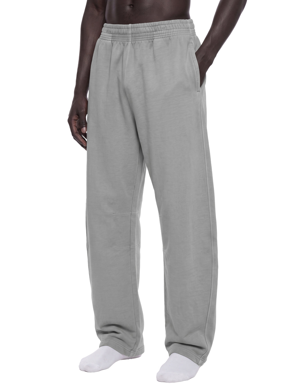 Spodnie Dresowe Barrel Leg Vintage Wash – Nowrocky™ — wnętrze dresówki, drapana strona