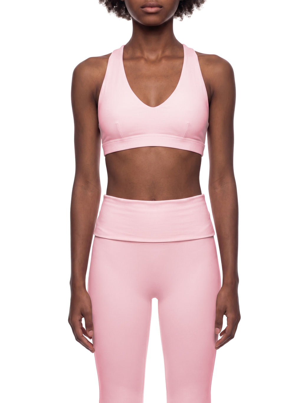 Biustonosz Sportowy Halter Cropped Cut-Out – Nowrocky™ — układ na płasko, całość produktu