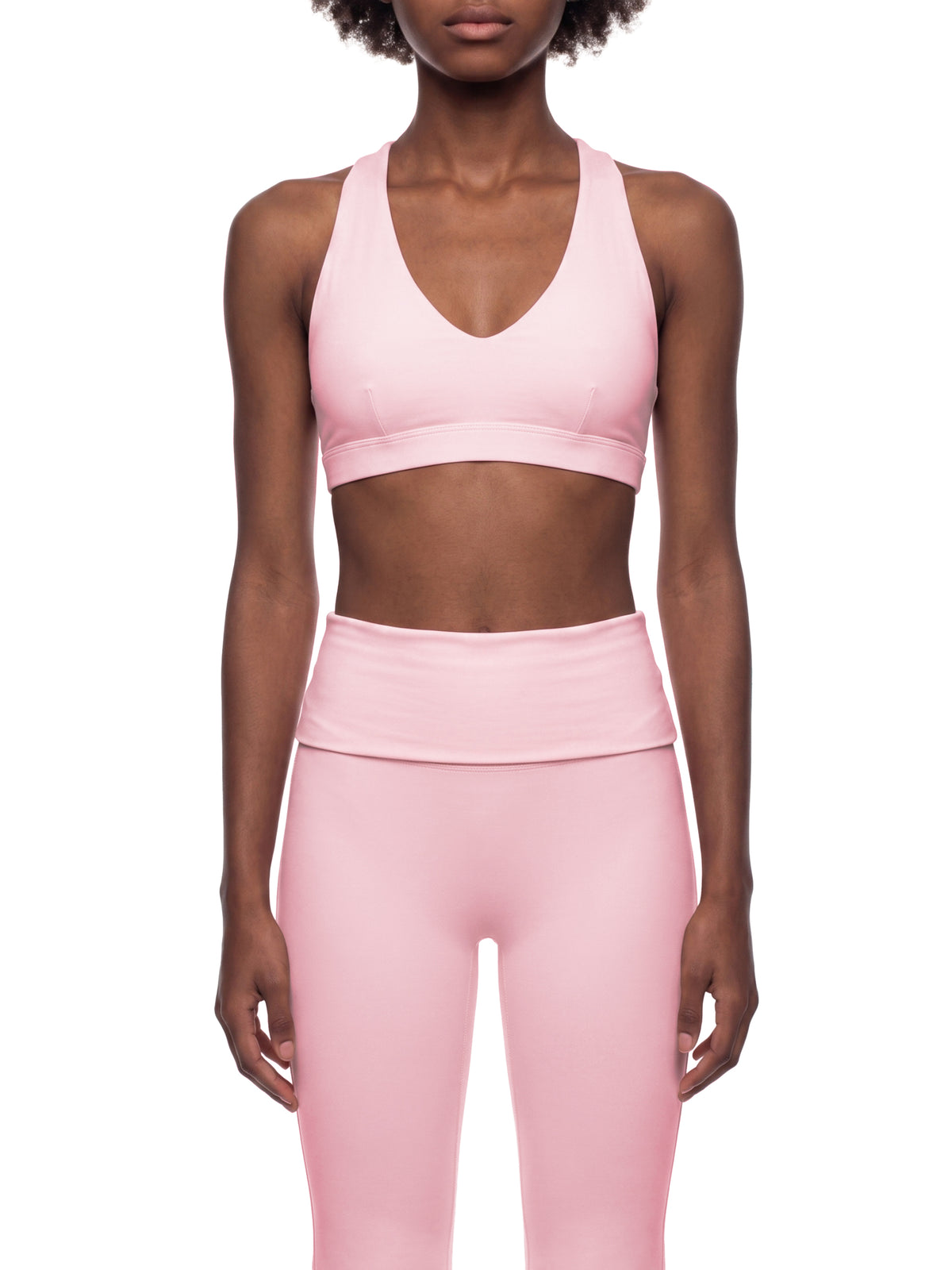 Biustonosz Sportowy Halter Cropped Cut-Out – Nowrocky™ — układ na płasko, całość produktu