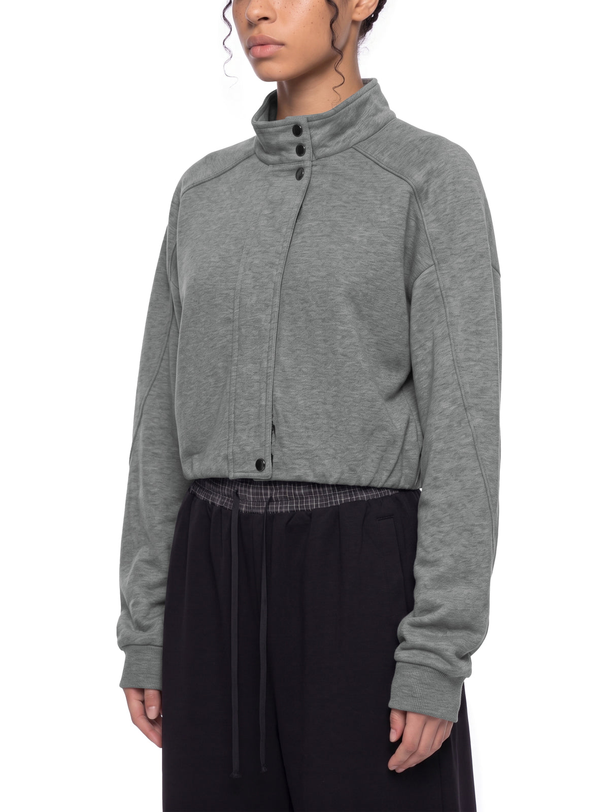 Kurtka Damska Cropped ze Stójką – Nowrocky™ — zestawienie kolorów w kadrze