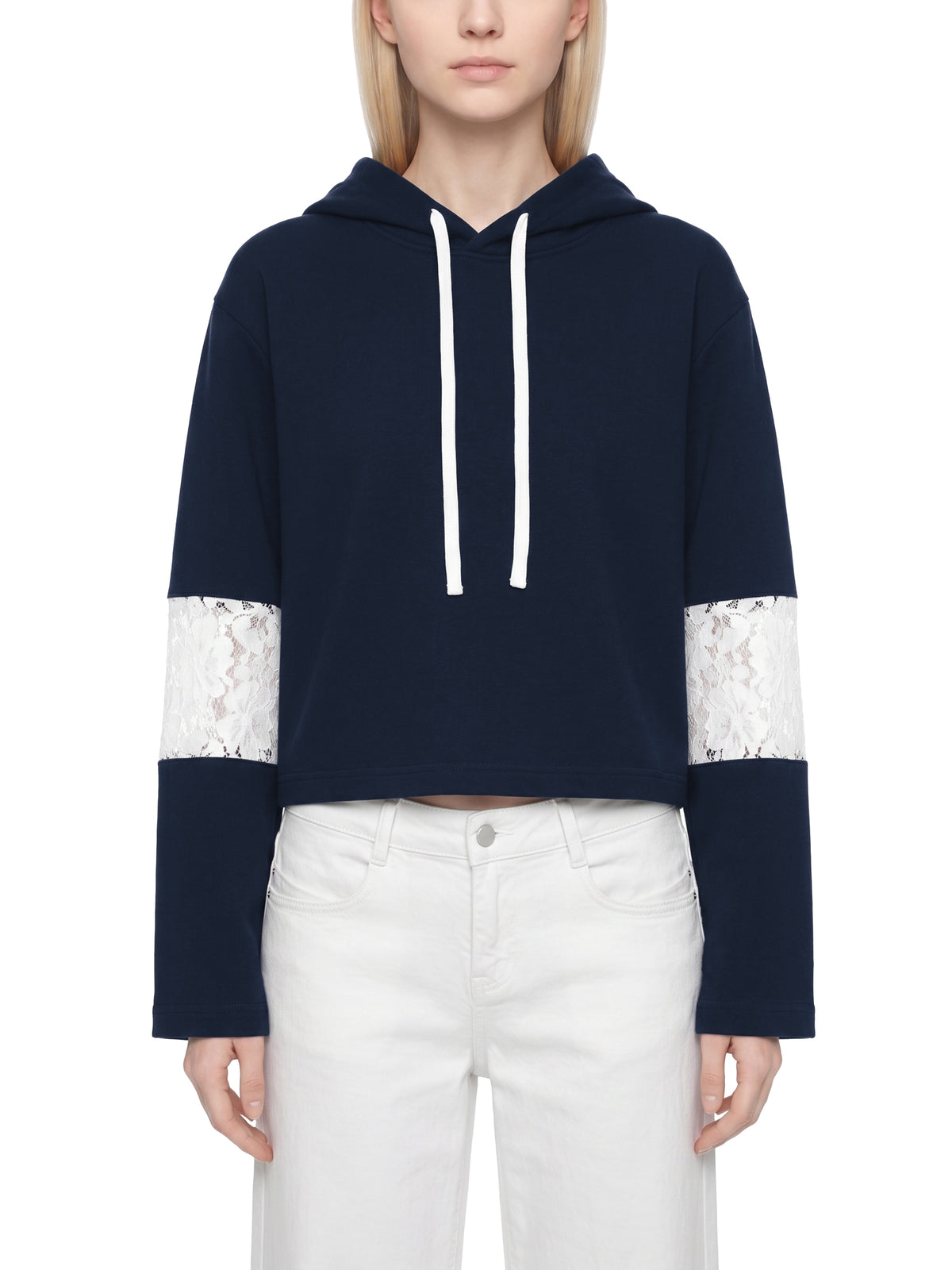 Bluza z Kapturem Crop Koronka – Nowrocky (streetwear)