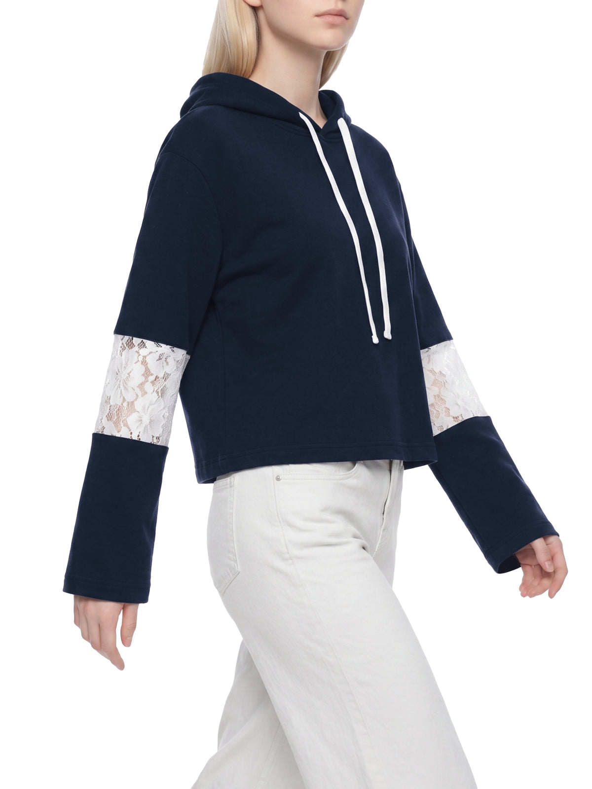 Bluza z Kapturem Crop Koronka – Nowrocky (streetwear)