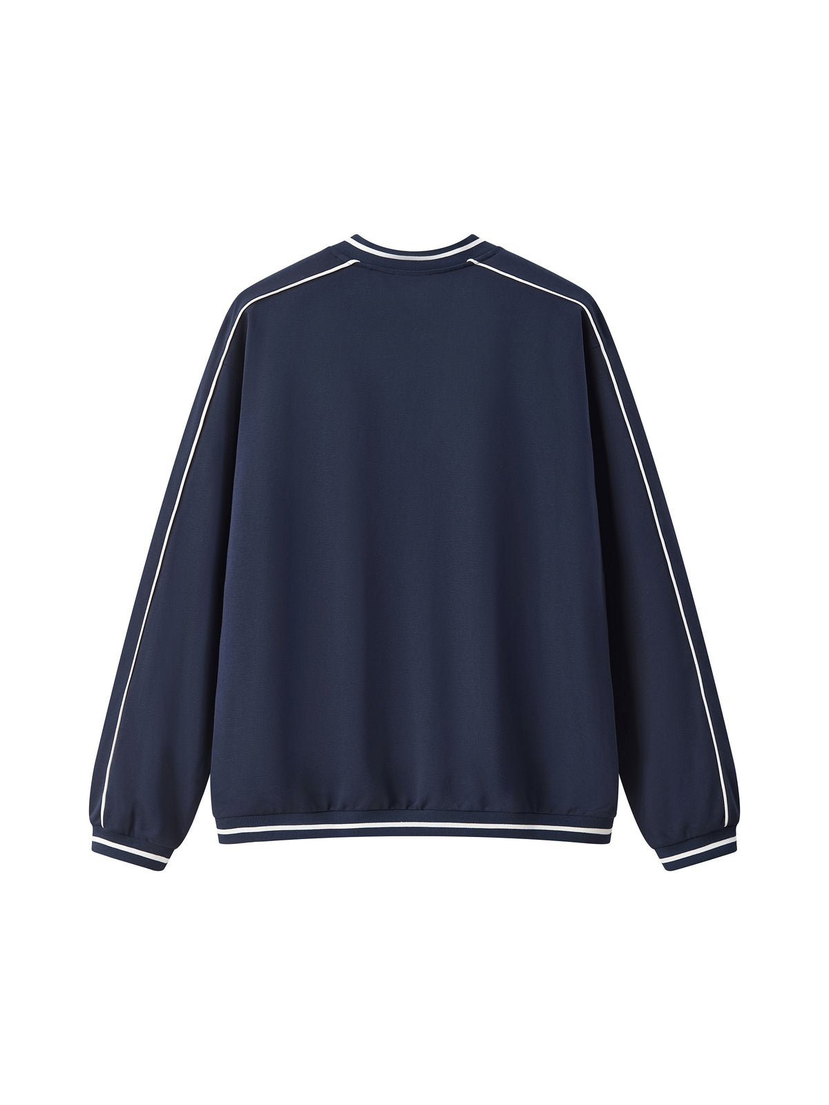 Bluza Raglan V-Neck Contrast Piping – Nowrocky™ — dolny ściągacz i szew boczny