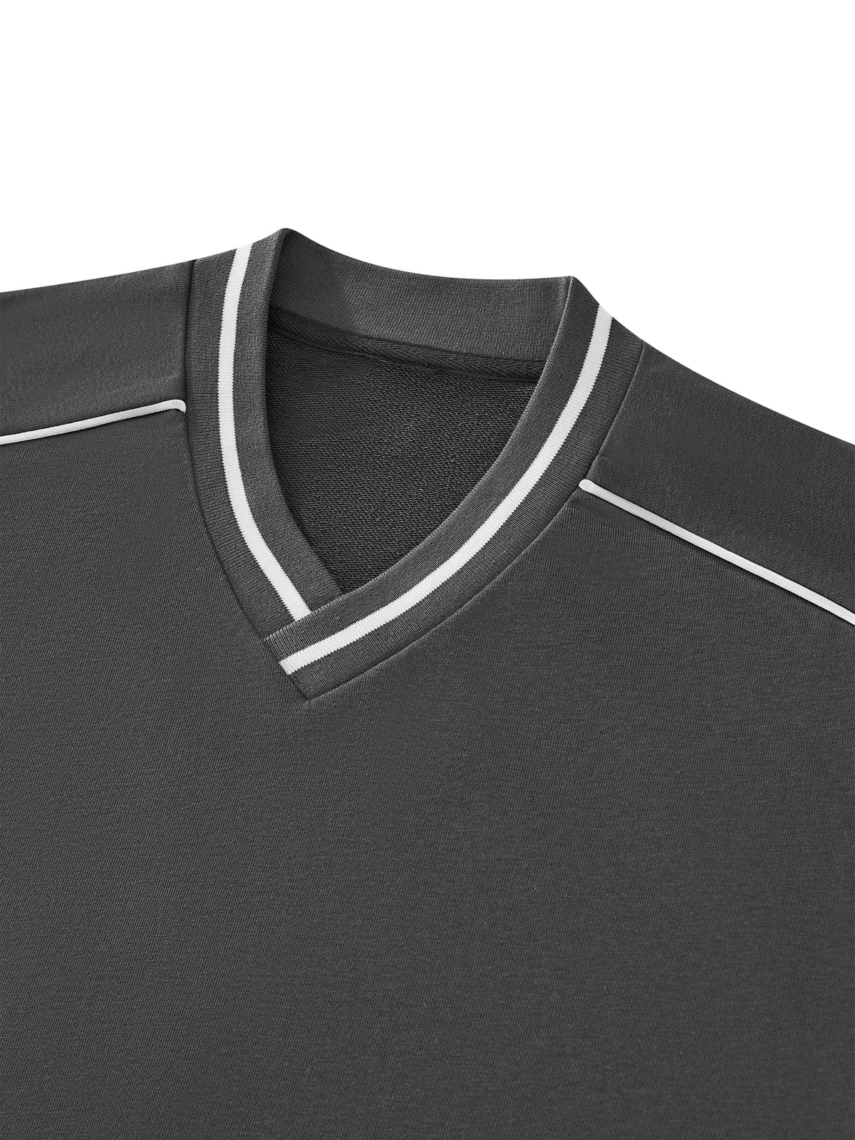 Bluza Raglan V-Neck Contrast Piping – Nowrocky™ — kadr do pasa od tyłu