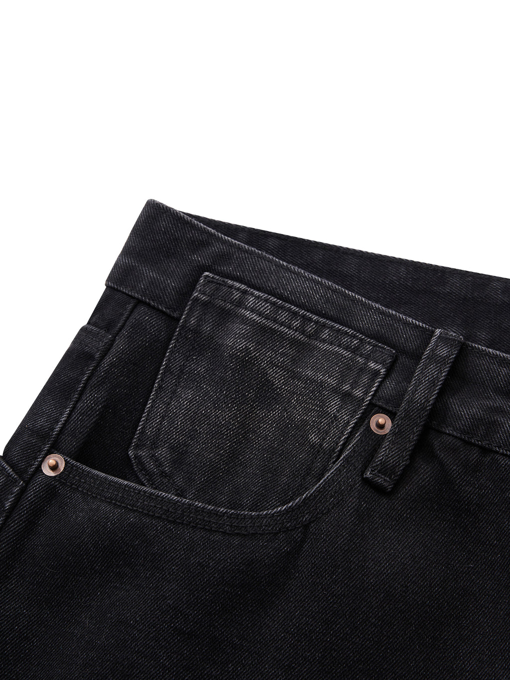 Jeansy Wide Leg Vintage Wash – Nowrocky™ — układ na płasko, pełny krój