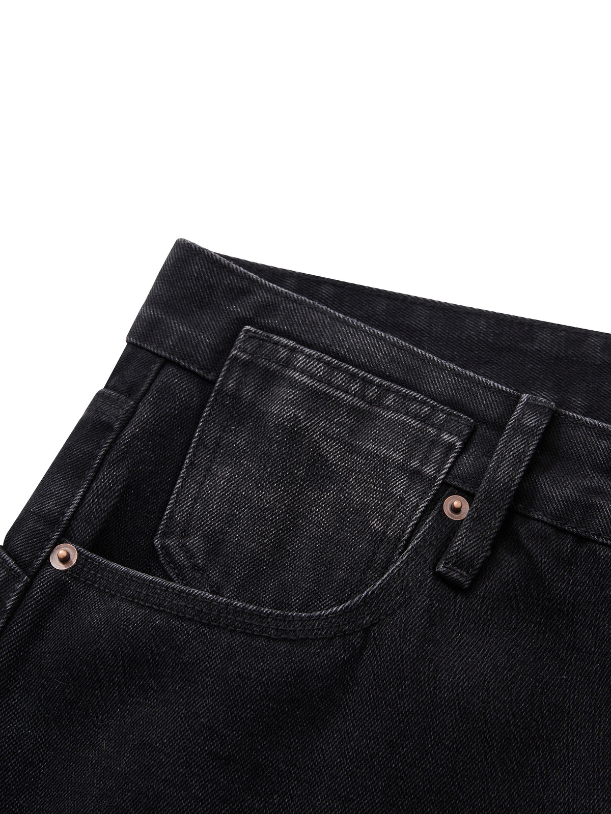 Jeansy Wide Leg Vintage Wash – Nowrocky™ — układ na płasko, pełny krój