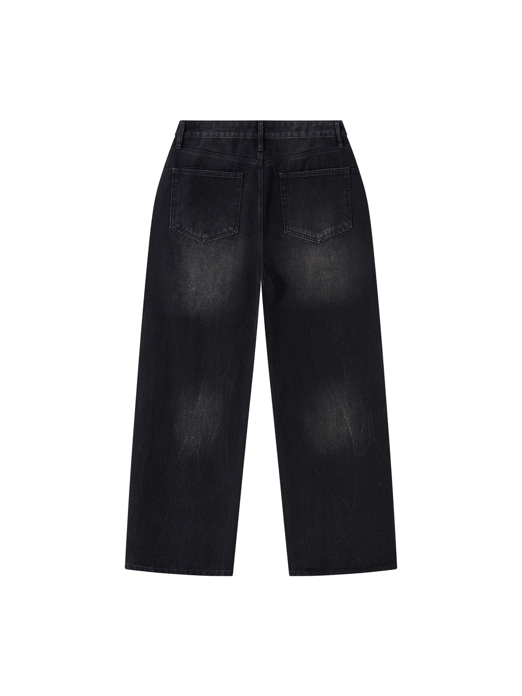 Jeansy Wide Leg Vintage Wash – Nowrocky™ — ujęcie z profilu, szeroka nogawka