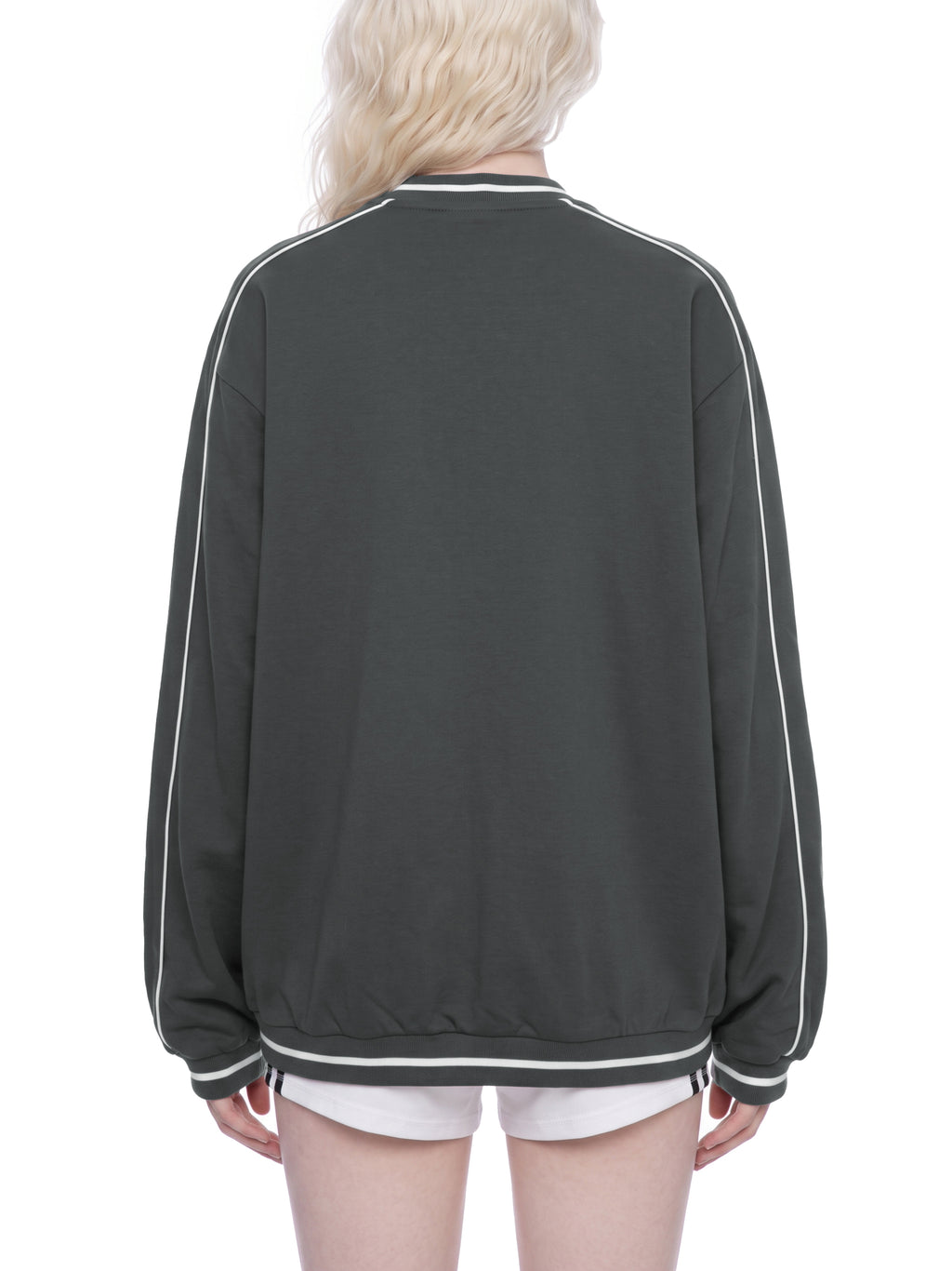 Bluza Raglan V-Neck Contrast Piping – Nowrocky™ — linia talii i dolnego ściągacza