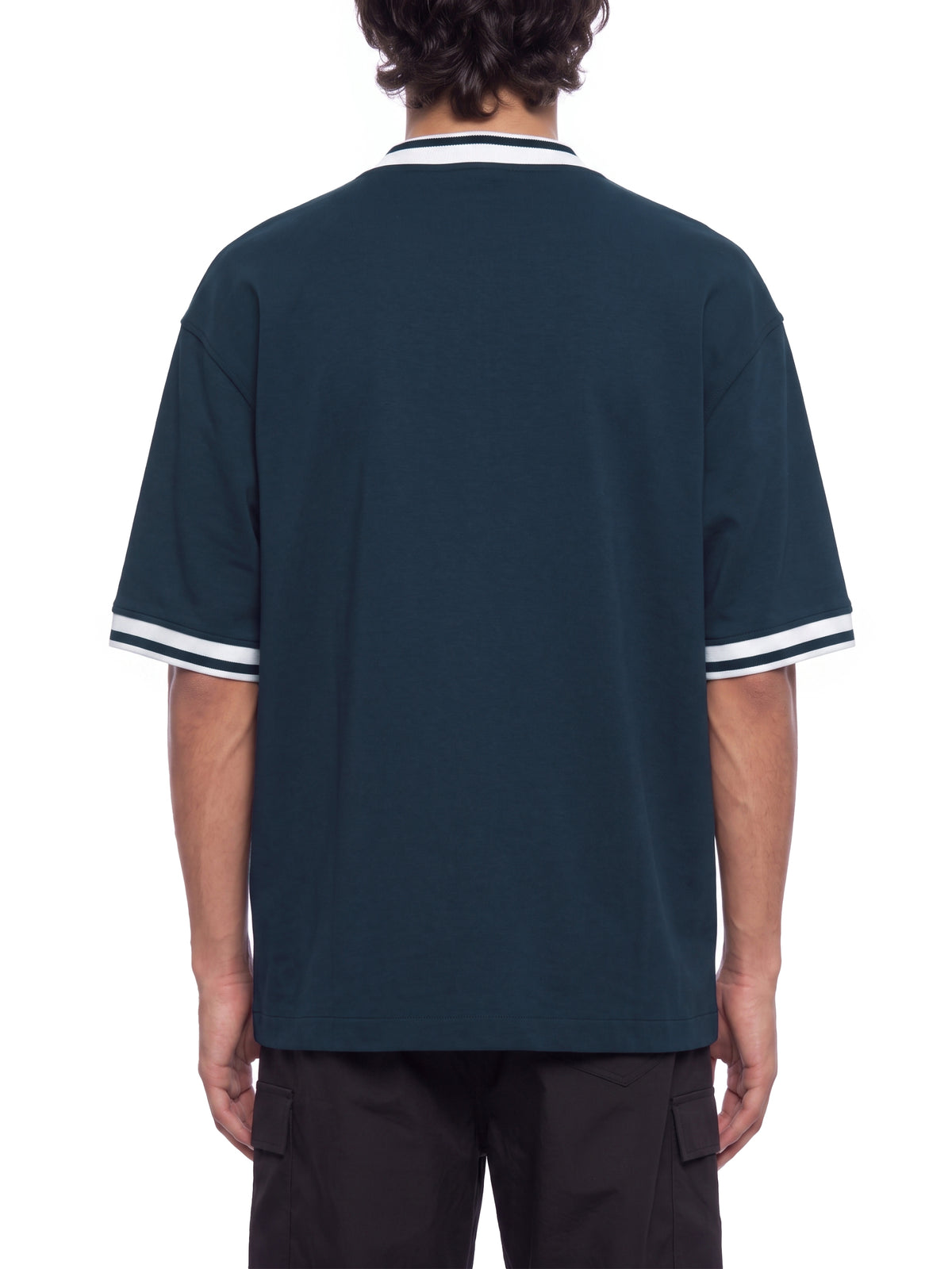 Jersey Baseball Oversized Contrast Rib – Nowrocky™ — faktura dzianiny z bliska
