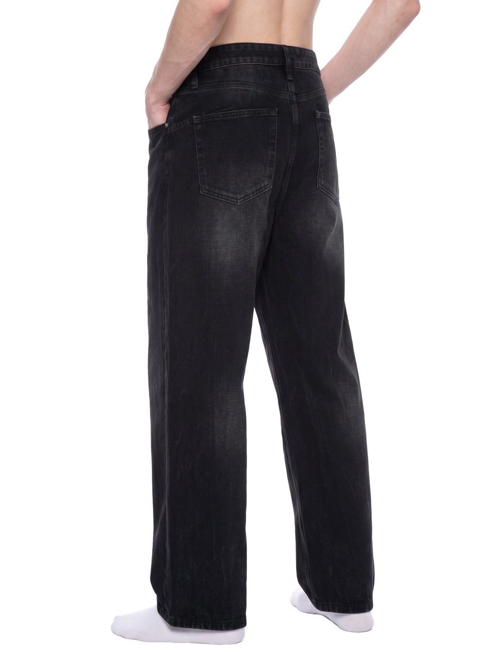 Jeansy Wide Leg Vintage Wash – Nowrocky™ — rozporek z guzikiem i nity