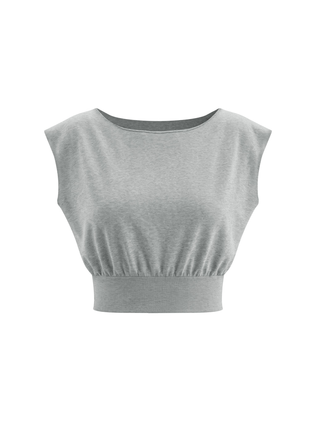 T-shirt Boatneck Raw Edge Crop – Nowrocky™ — krótki rękaw i linia ramienia