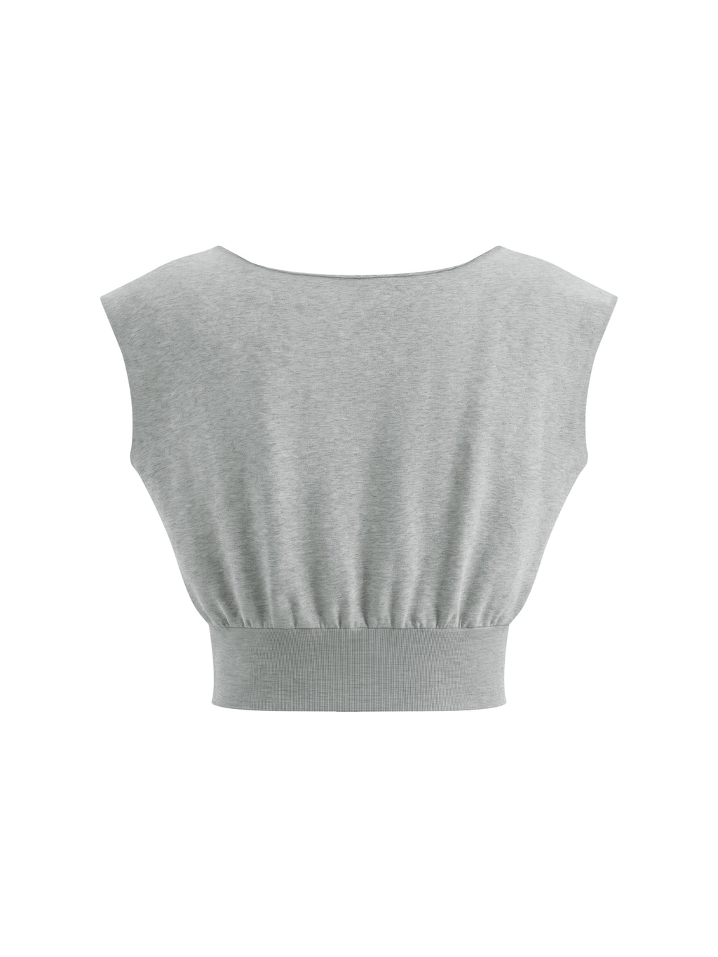 T-shirt Boatneck Raw Edge Crop – Nowrocky™ — szew boczny w zbliżeniu