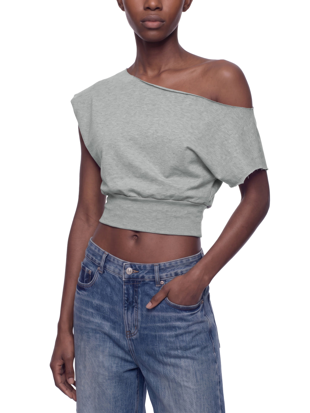 T-shirt Boatneck Raw Edge Crop – Nowrocky™ — dopasowanie kroju w ruchu