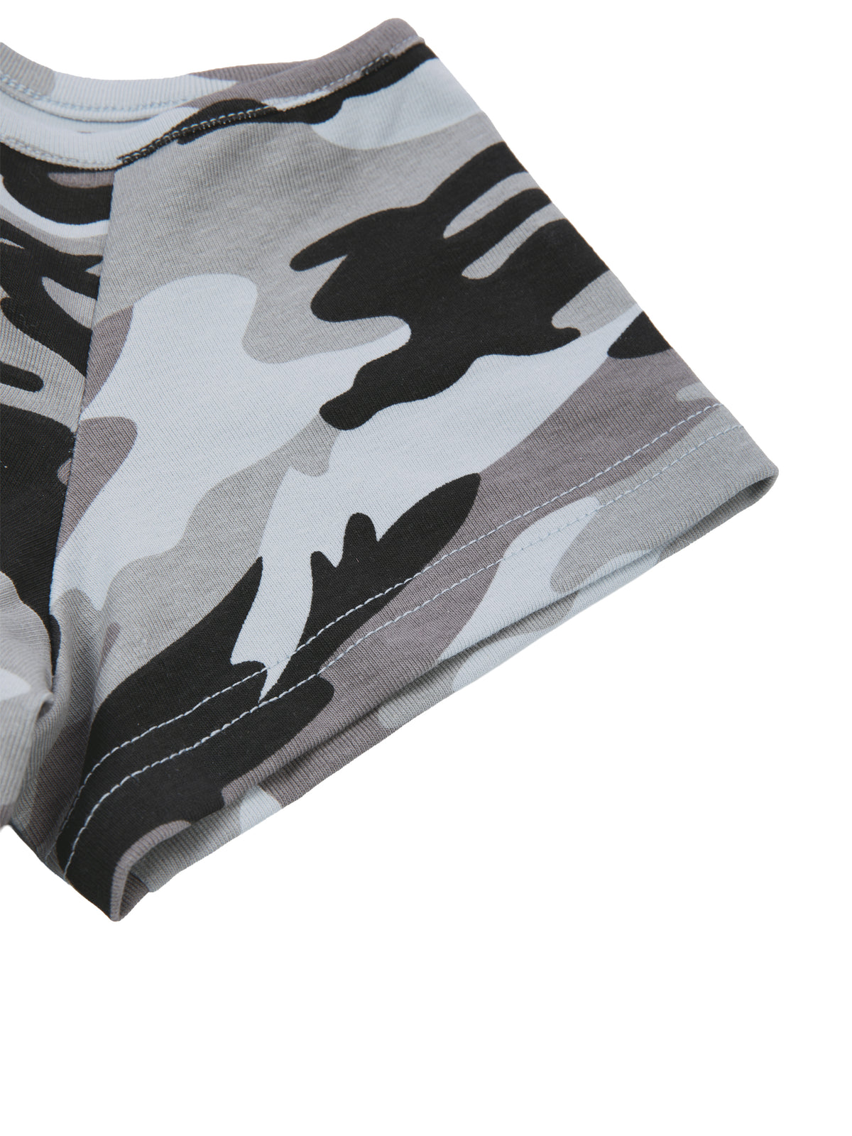 T-shirt Camo Crop Off-Shoulder – Nowrocky™ — zestawienie odcieni zieleni i khaki