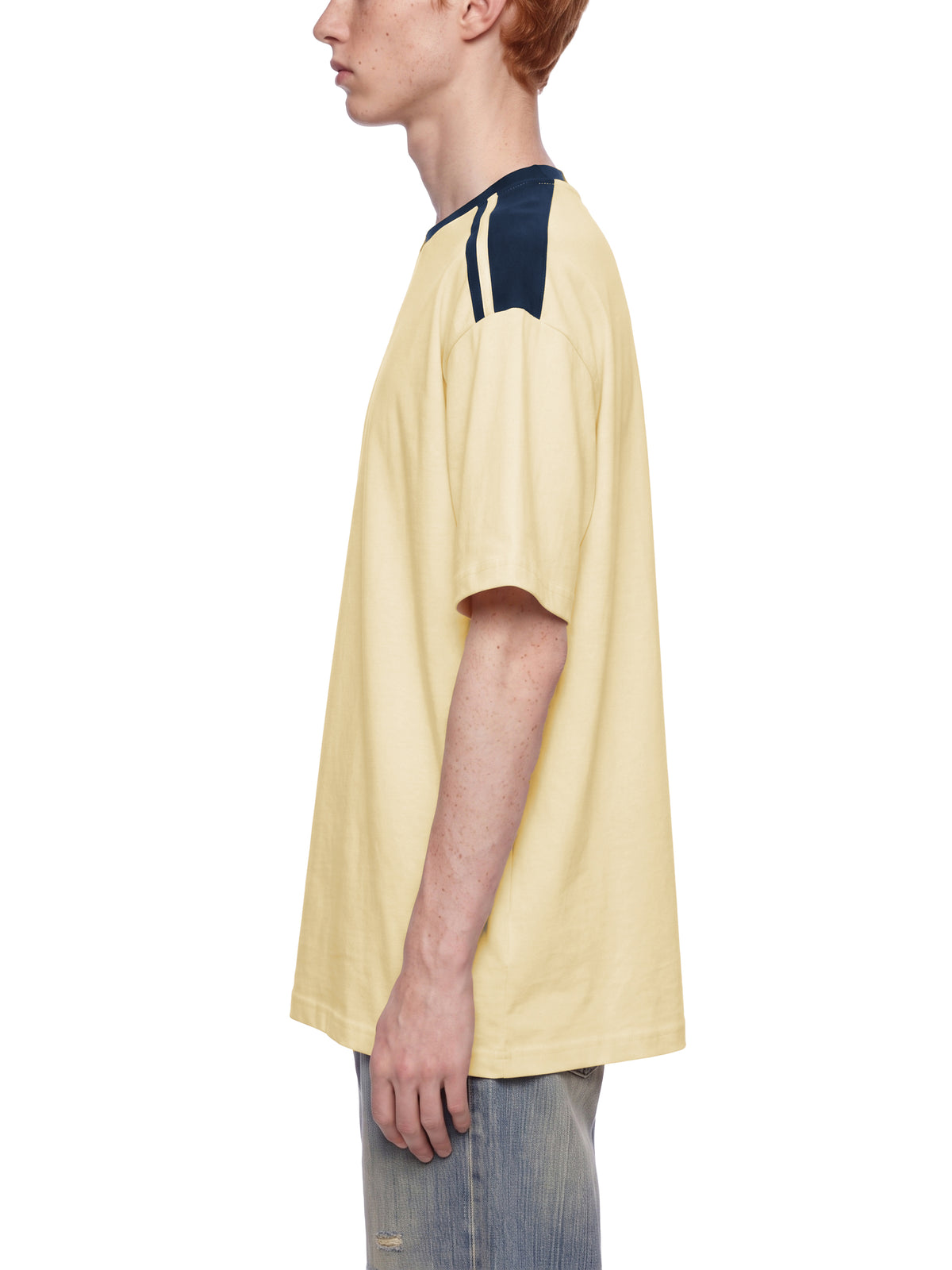 T-shirt Color Block Drop Shoulder – Nowrocky™ — układ na płasko na jasnym tle