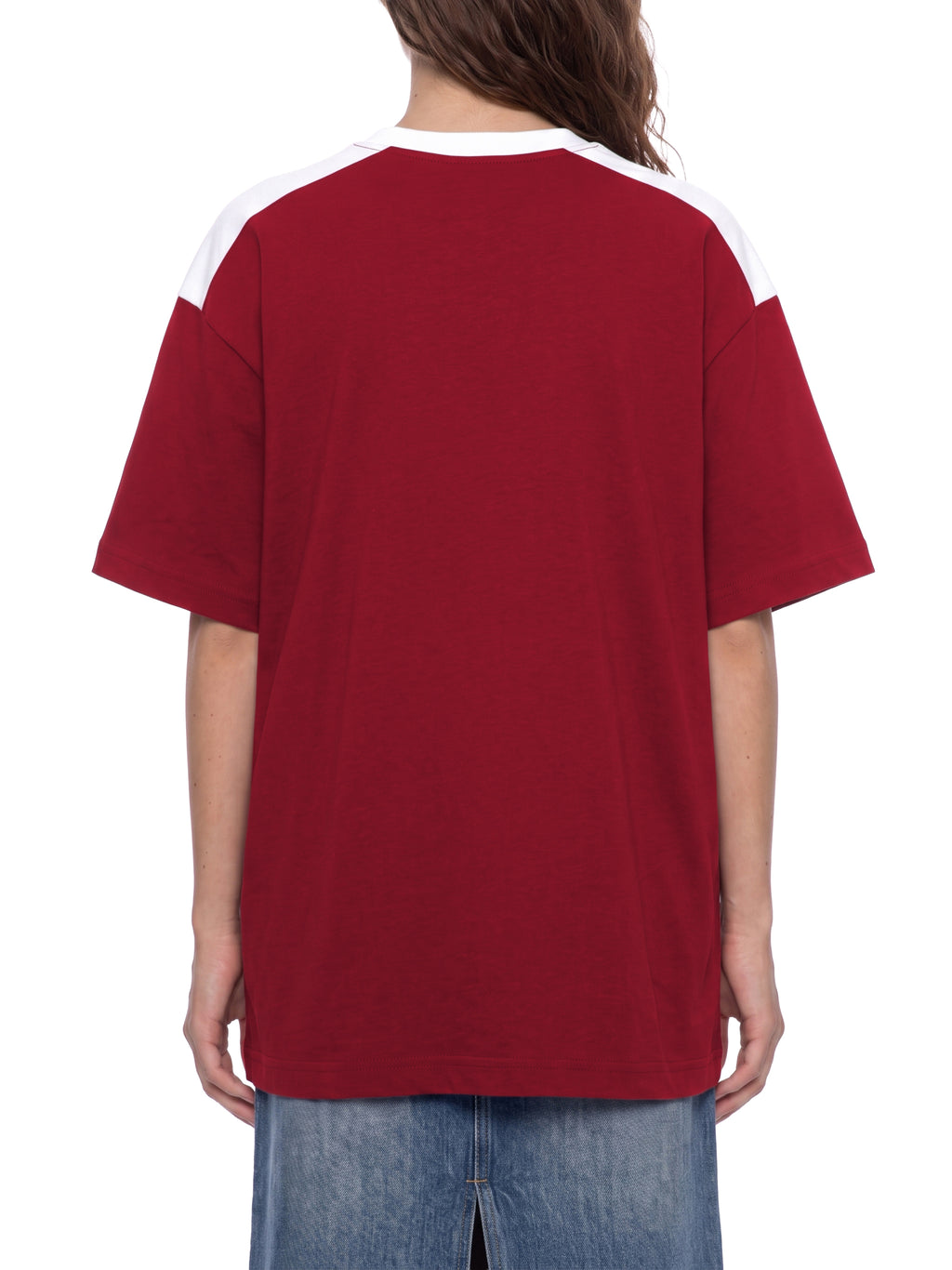 T-shirt Color Block Drop Shoulder – Nowrocky™ — wykończenie dolnej krawędzi