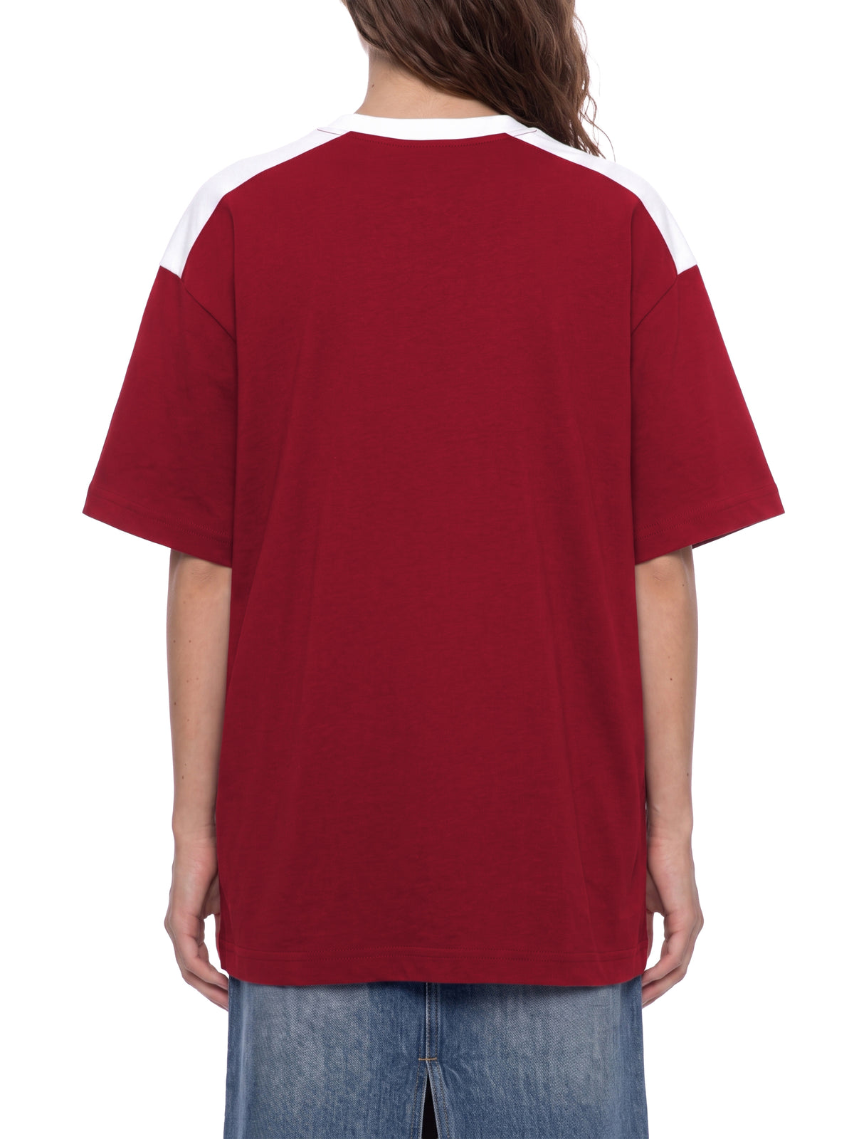 T-shirt Color Block Drop Shoulder – Nowrocky™ — wykończenie dolnej krawędzi