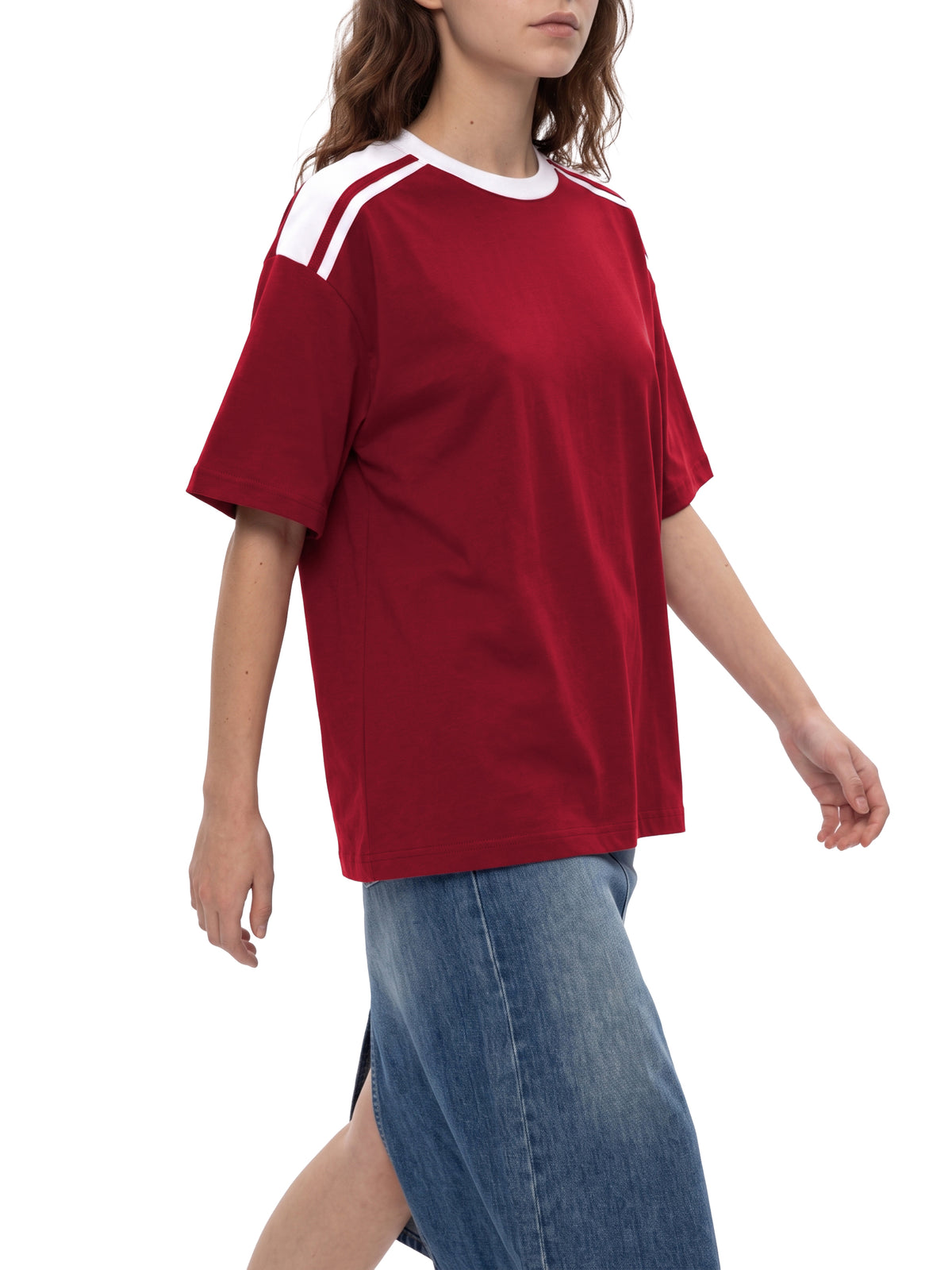 T-shirt Color Block Drop Shoulder – Nowrocky™ — metka wewnętrzna przy karku