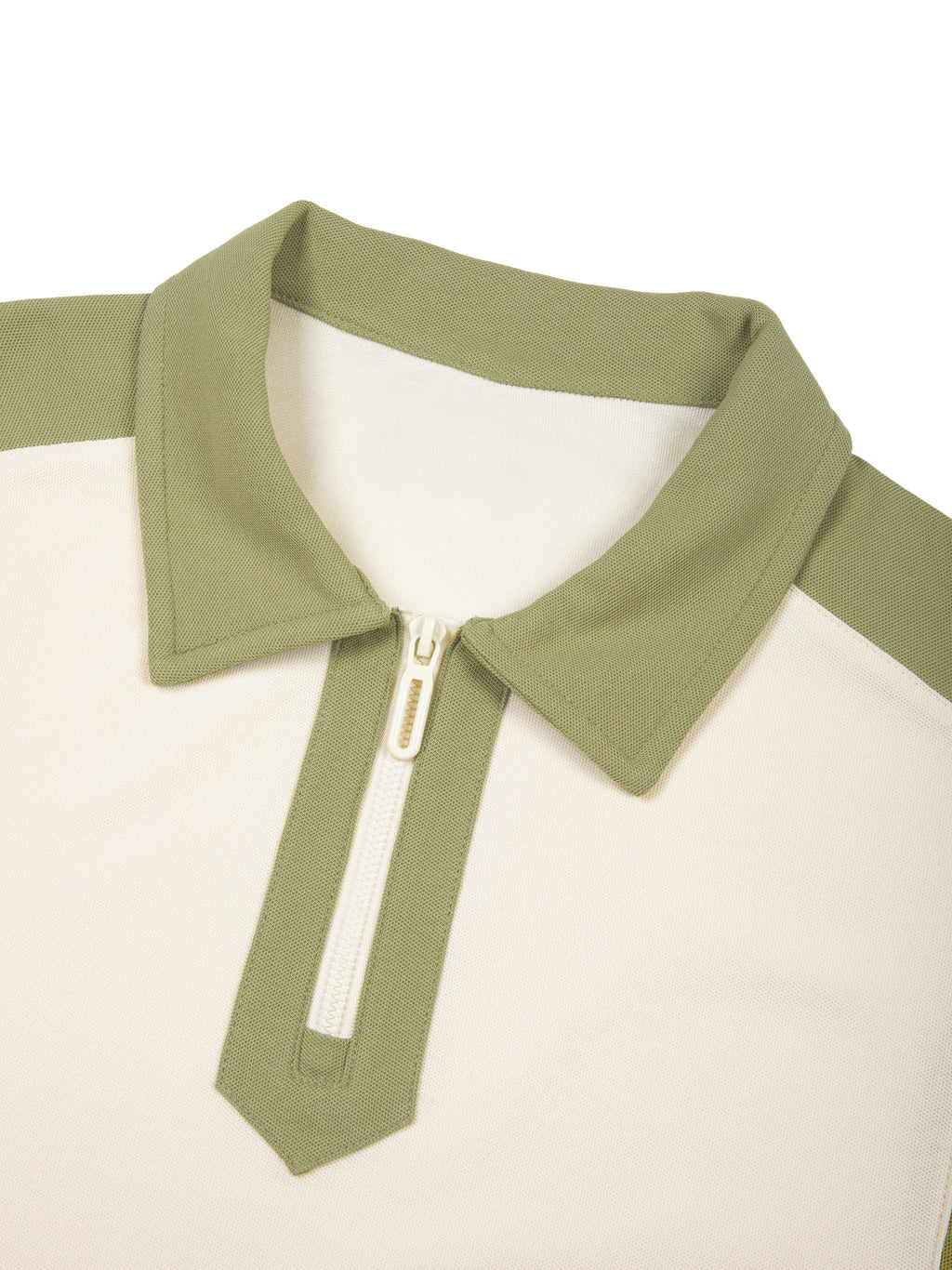 Polo Color Block Quarter Zip – Nowrocky™ — szew boczny na wysokości talii
