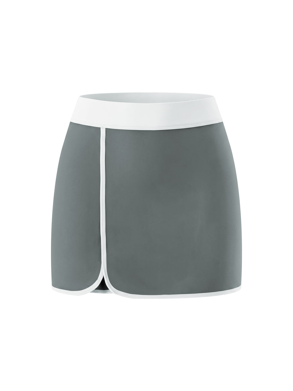 Spódnica Skort Color Block A-Line – Nowrocky™ — linia łączenia dwóch kolorów, zbliżenie