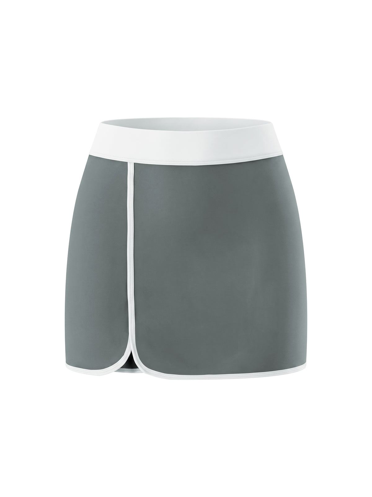 Spódnica Skort Color Block A-Line – Nowrocky™ — linia łączenia dwóch kolorów, zbliżenie