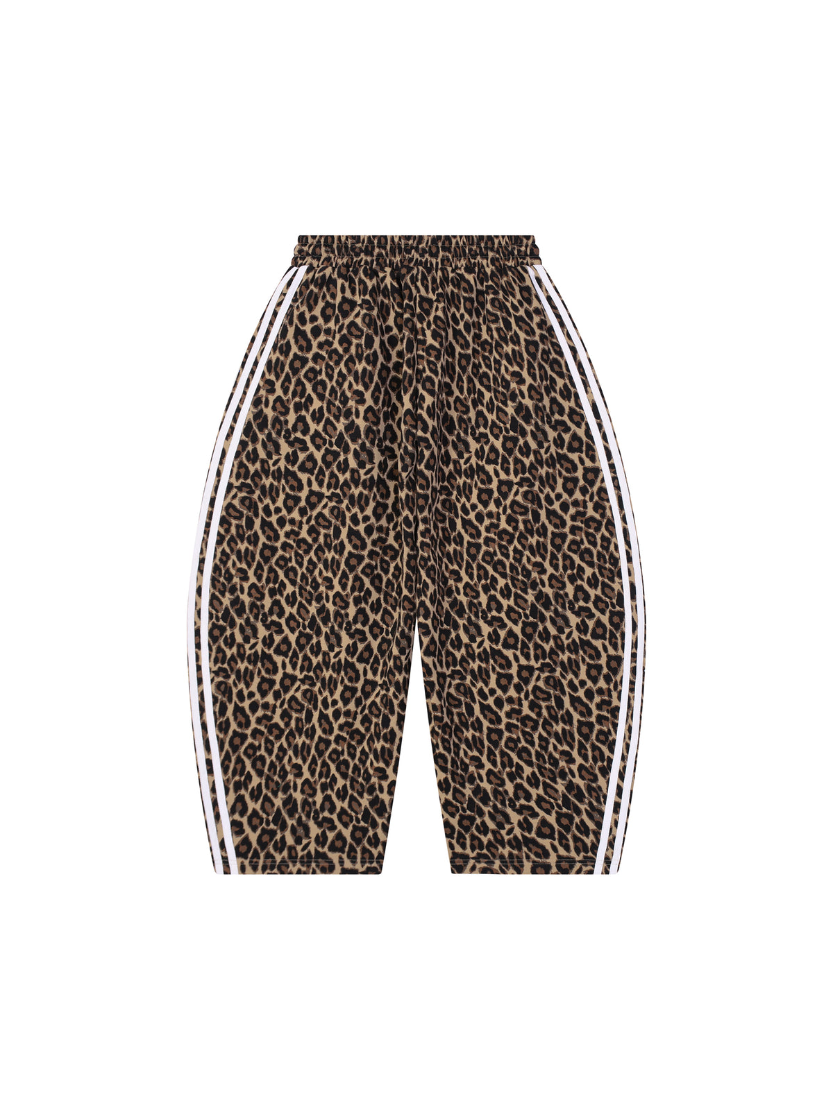 Spodnie Dresowe Leopard Barrel Leg – Nowrocky™ — przednia kieszeń z bliska