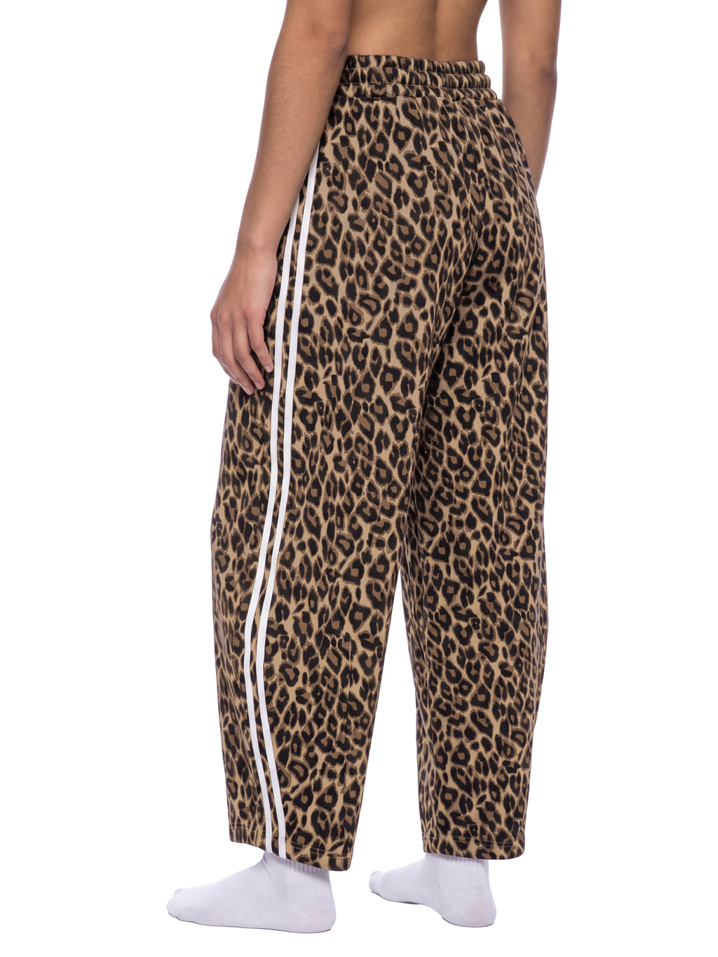 Spodnie Dresowe Leopard Barrel Leg – Nowrocky™ — dół nogawki i wykończenie