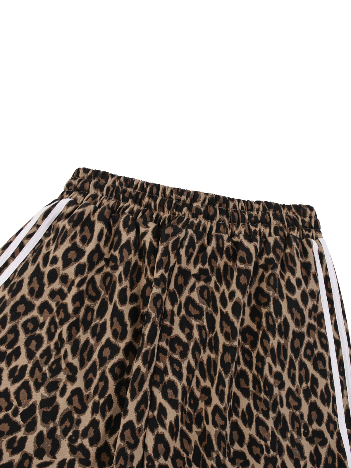 Spodnie Dresowe Leopard Barrel Leg – Nowrocky™ — talia od tyłu, ułożenie gumki