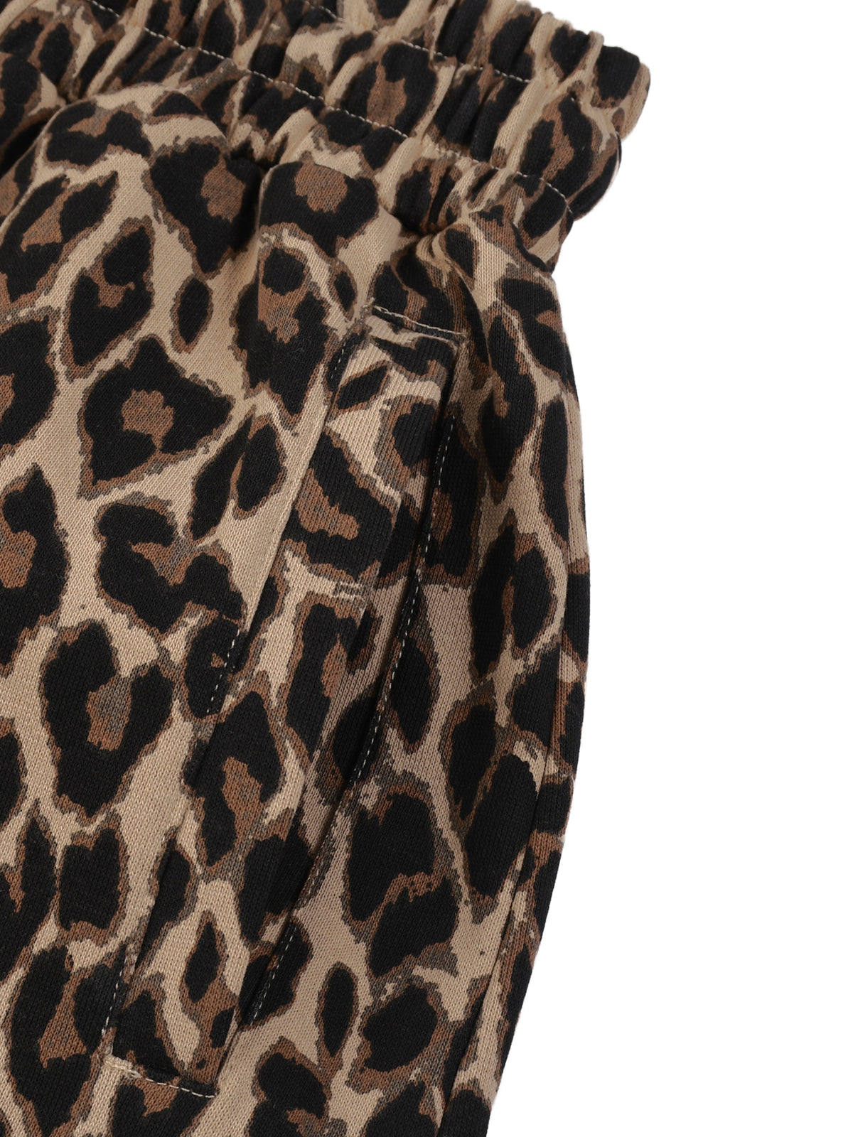 Spodnie Dresowe Leopard Barrel Leg – Nowrocky™ — sznurek ściągający i okucia