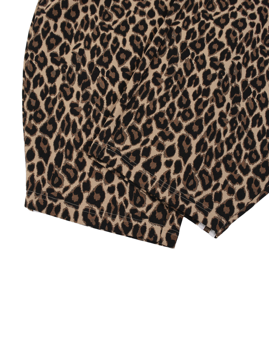 Spodnie Dresowe Leopard Barrel Leg – Nowrocky™ — wnętrze dresówki, drapana strona