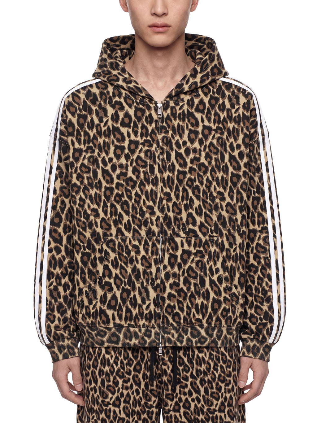 Bluza Leopard Full Zip Contrast Tape – Nowrocky™ — dolny ściągacz bluzy