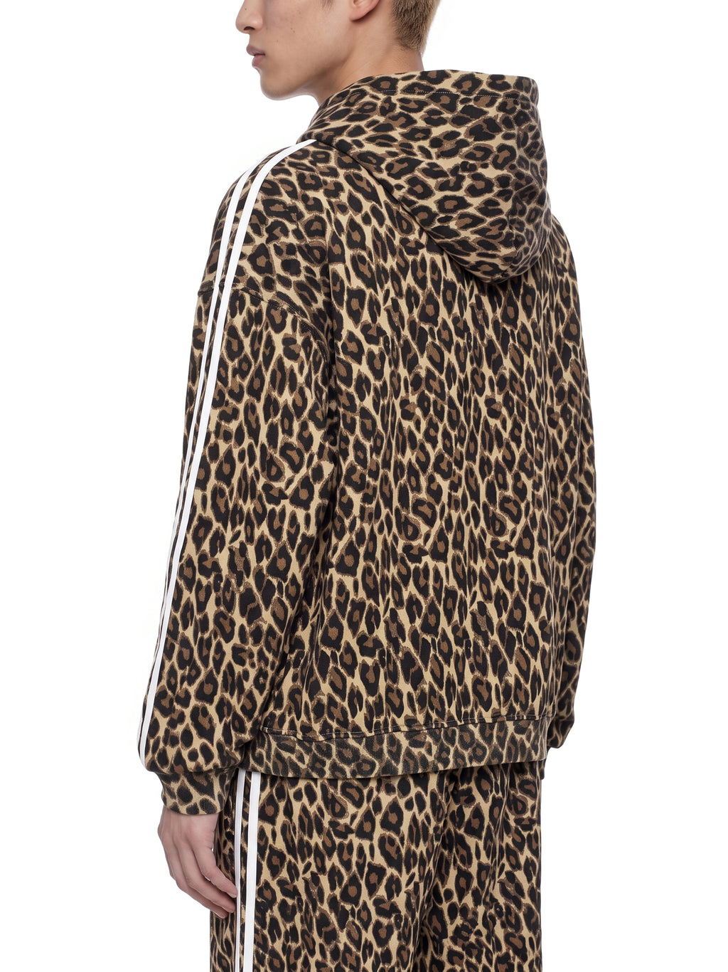 Bluza Leopard Full Zip Contrast Tape – Nowrocky™ — stylizacja uliczna z szerokimi spodniami