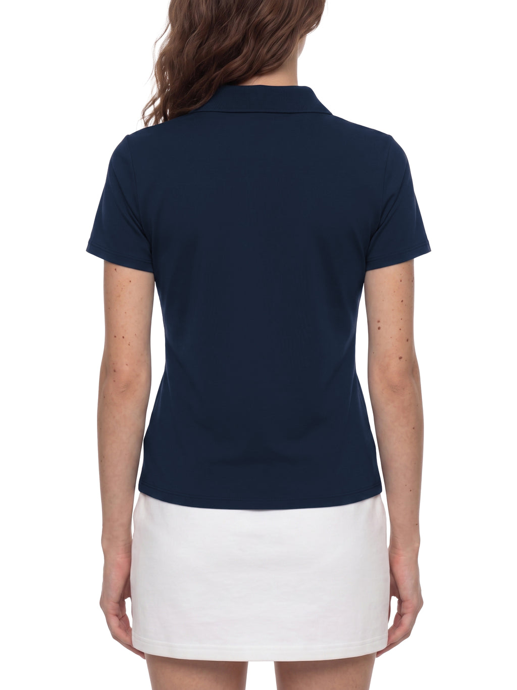 Polo Damskie Color Block Contrast Placket – Nowrocky™ — detal wszywanej metki