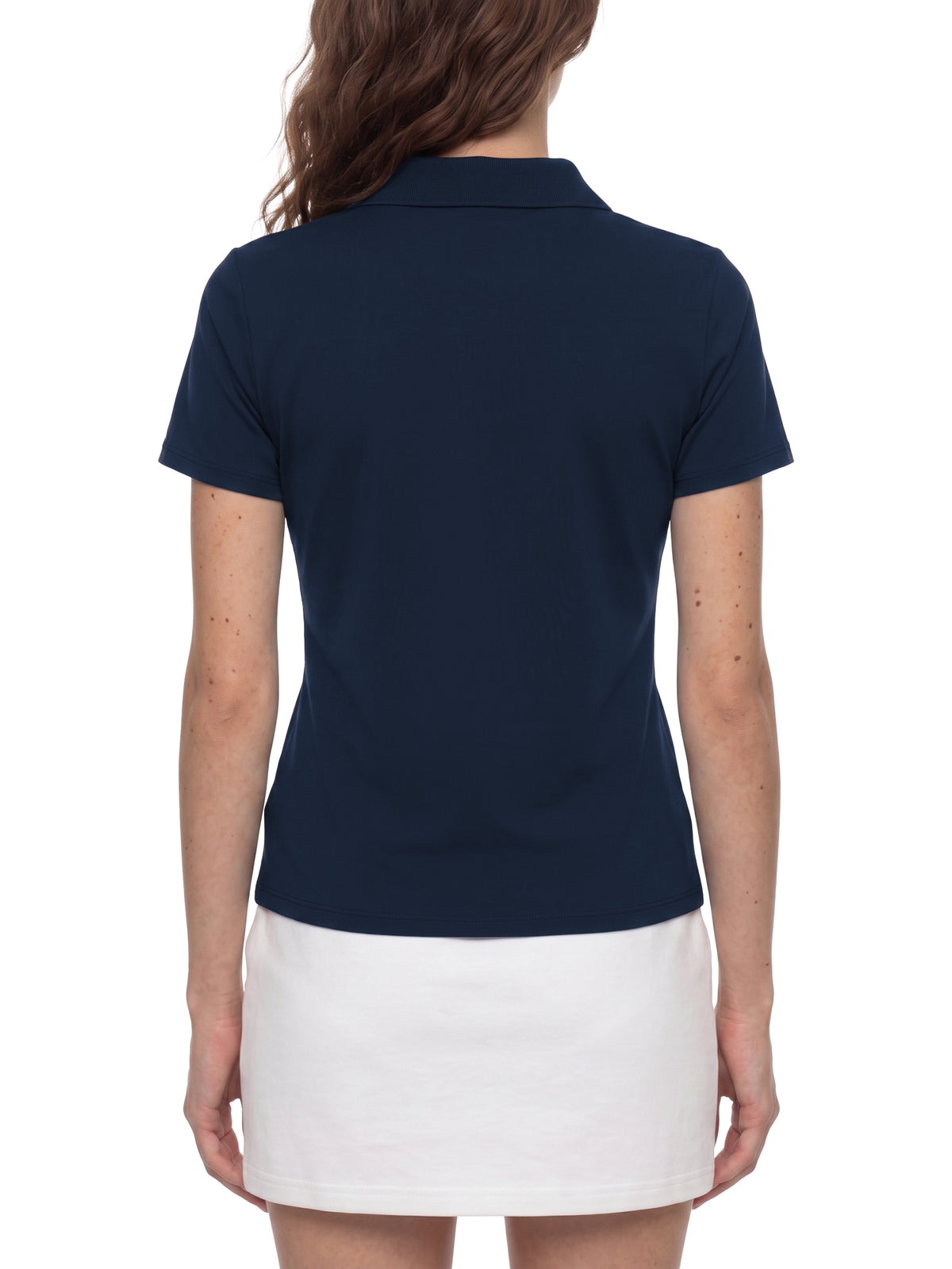 Polo Damskie Color Block Contrast Placket – Nowrocky™ — detal wszywanej metki