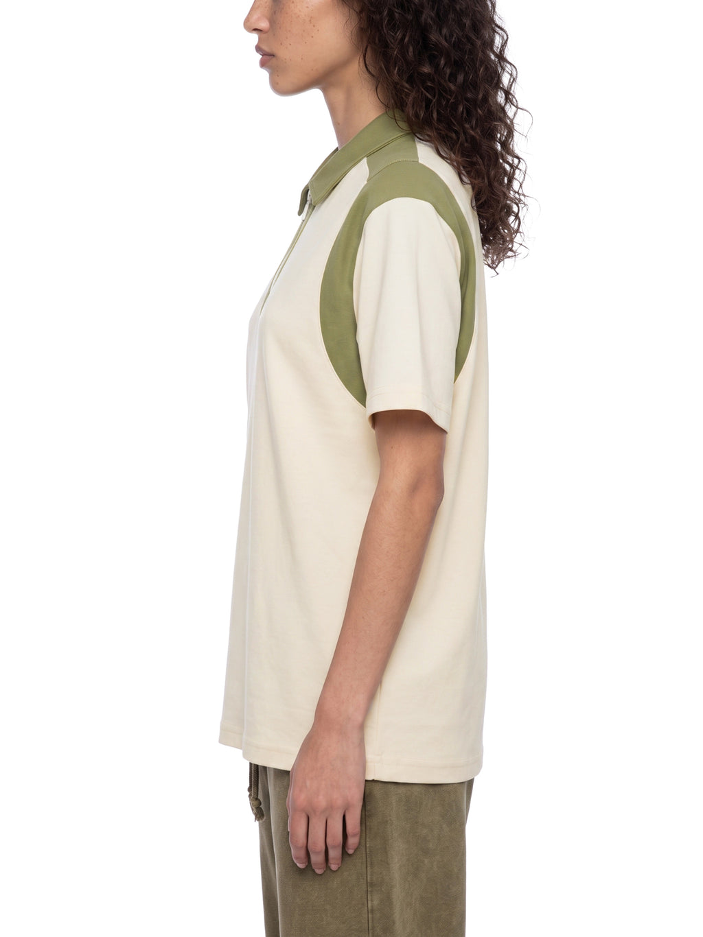 Polo Color Block Quarter Zip – Nowrocky™ — suwak zamka w powiększeniu