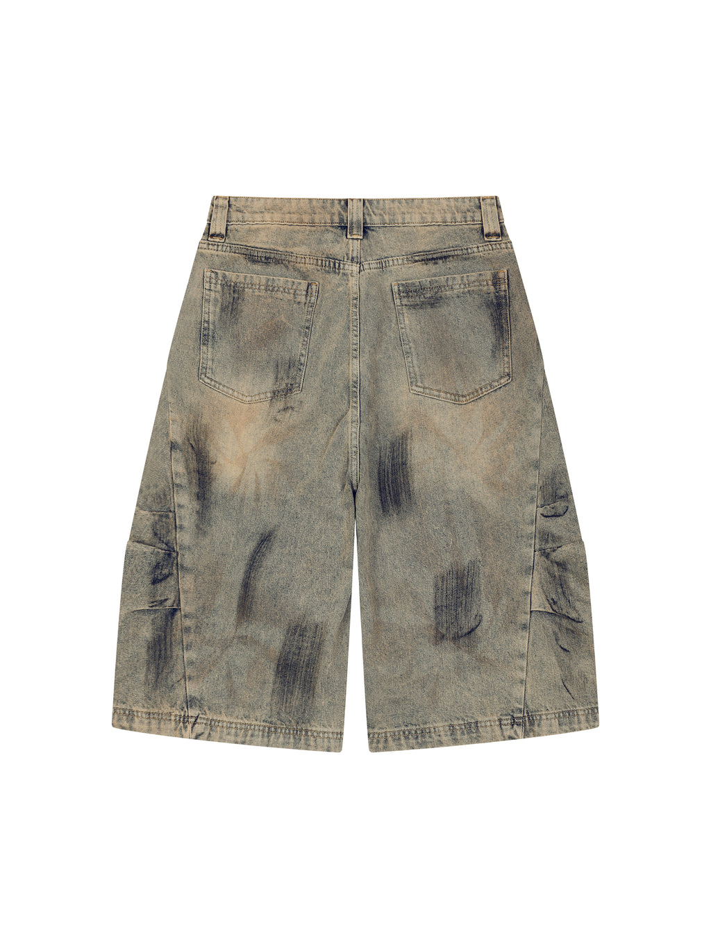 Szorty Jeansowe Vintage Wash – Nowrocky™ — pasek i szlufki w zbliżeniu
