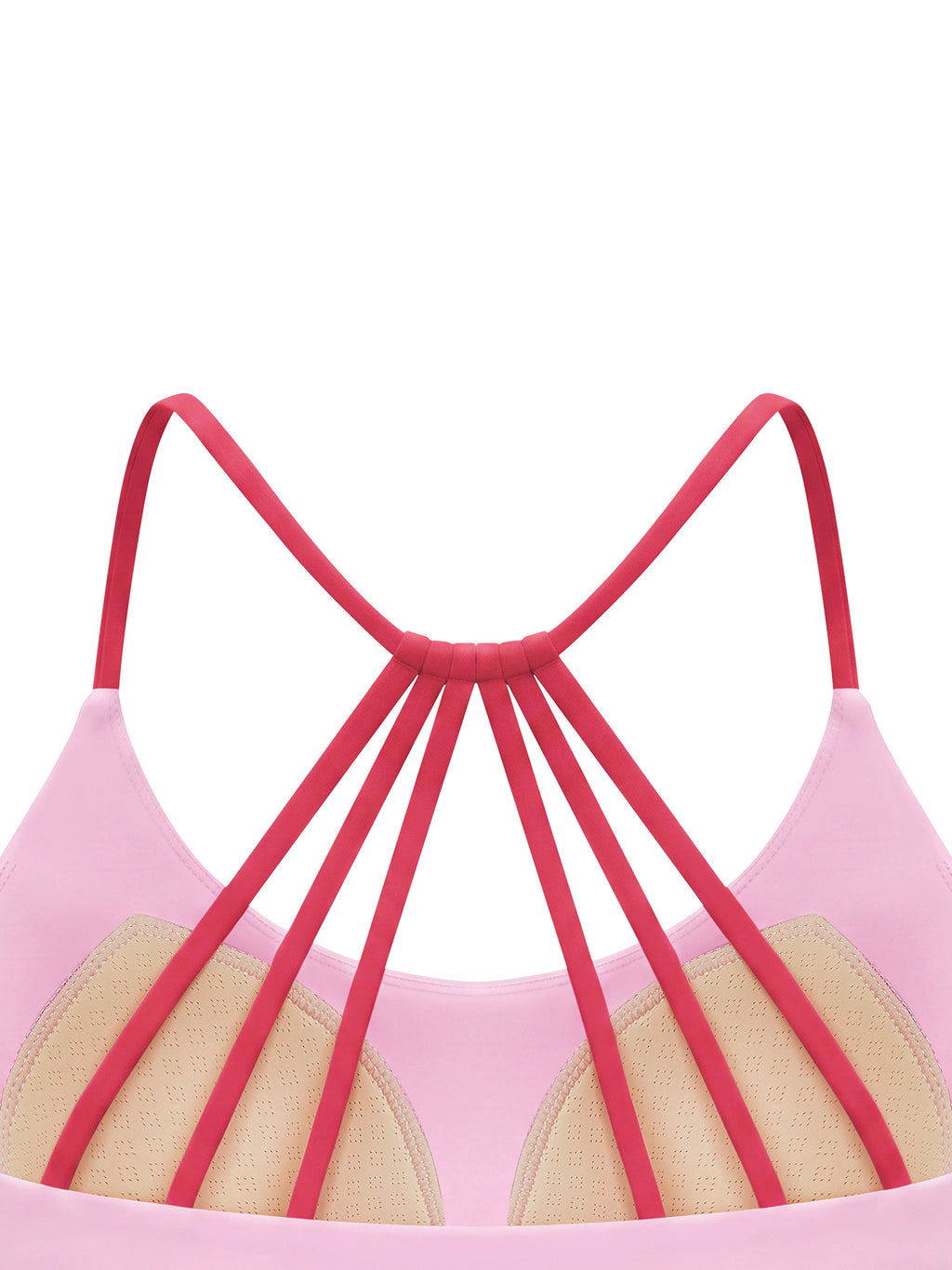 Biustonosz Sportowy Color Block Strappy Back – Nowrocky™ — wykończenie dolnej krawędzi