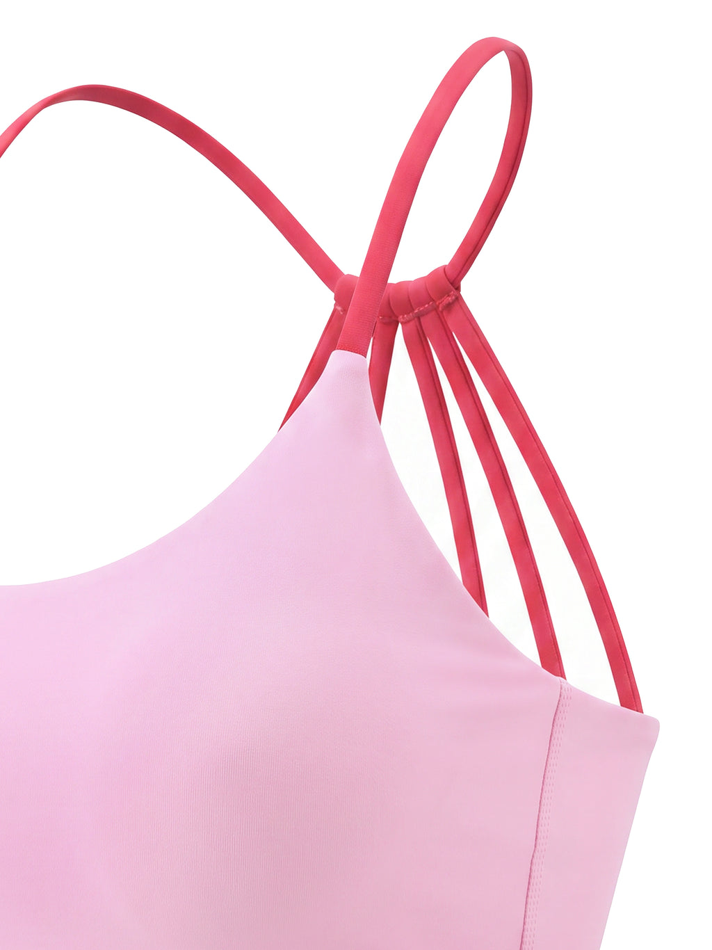 Biustonosz Sportowy Color Block Strappy Back – Nowrocky™ — ujęcie pod kątem, trzy czwarte