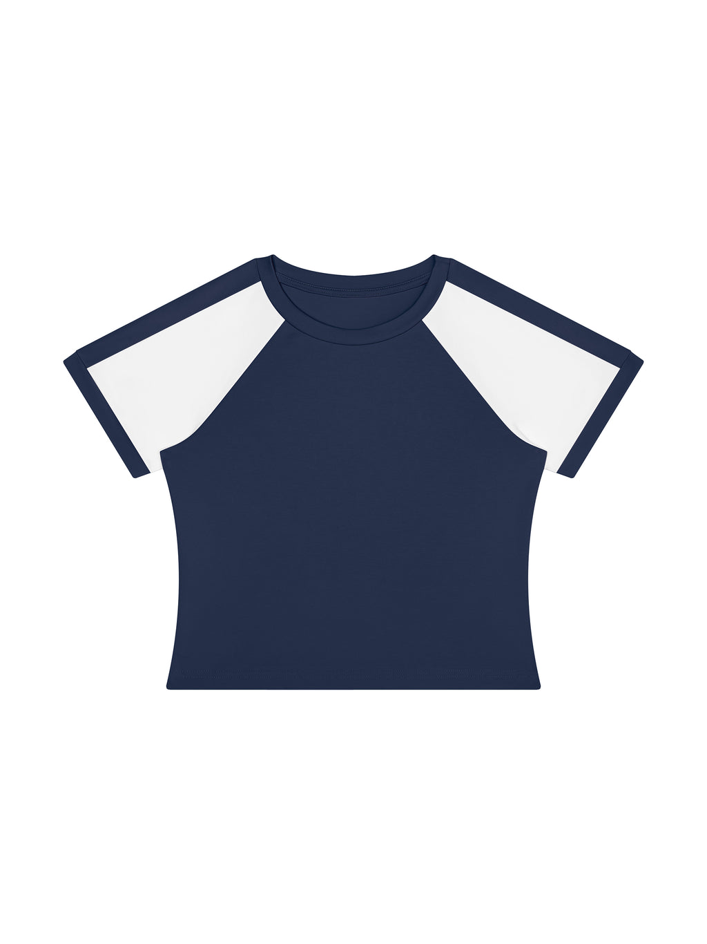 T-shirt Slim Raglan Color Block – Nowrocky™ — szew raglanowy przy ramieniu z bliska