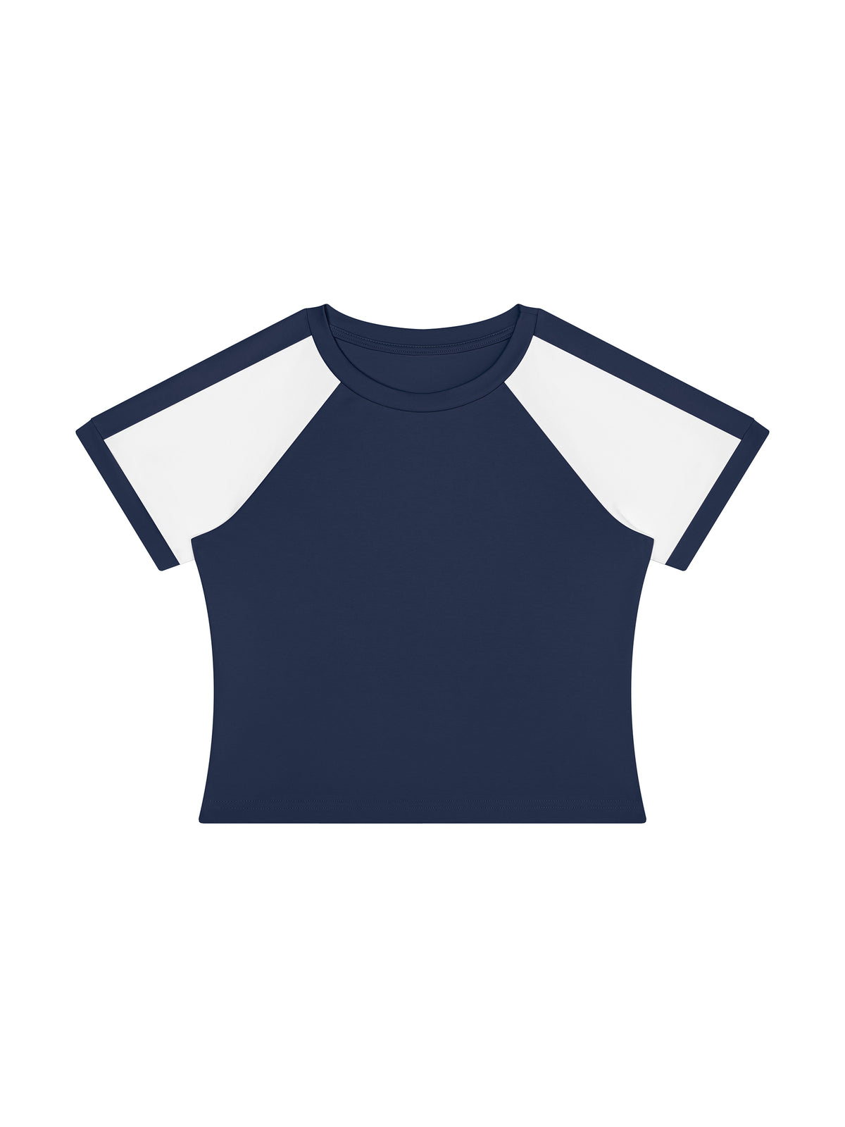 T-shirt Slim Raglan Color Block – Nowrocky™ — szew raglanowy przy ramieniu z bliska