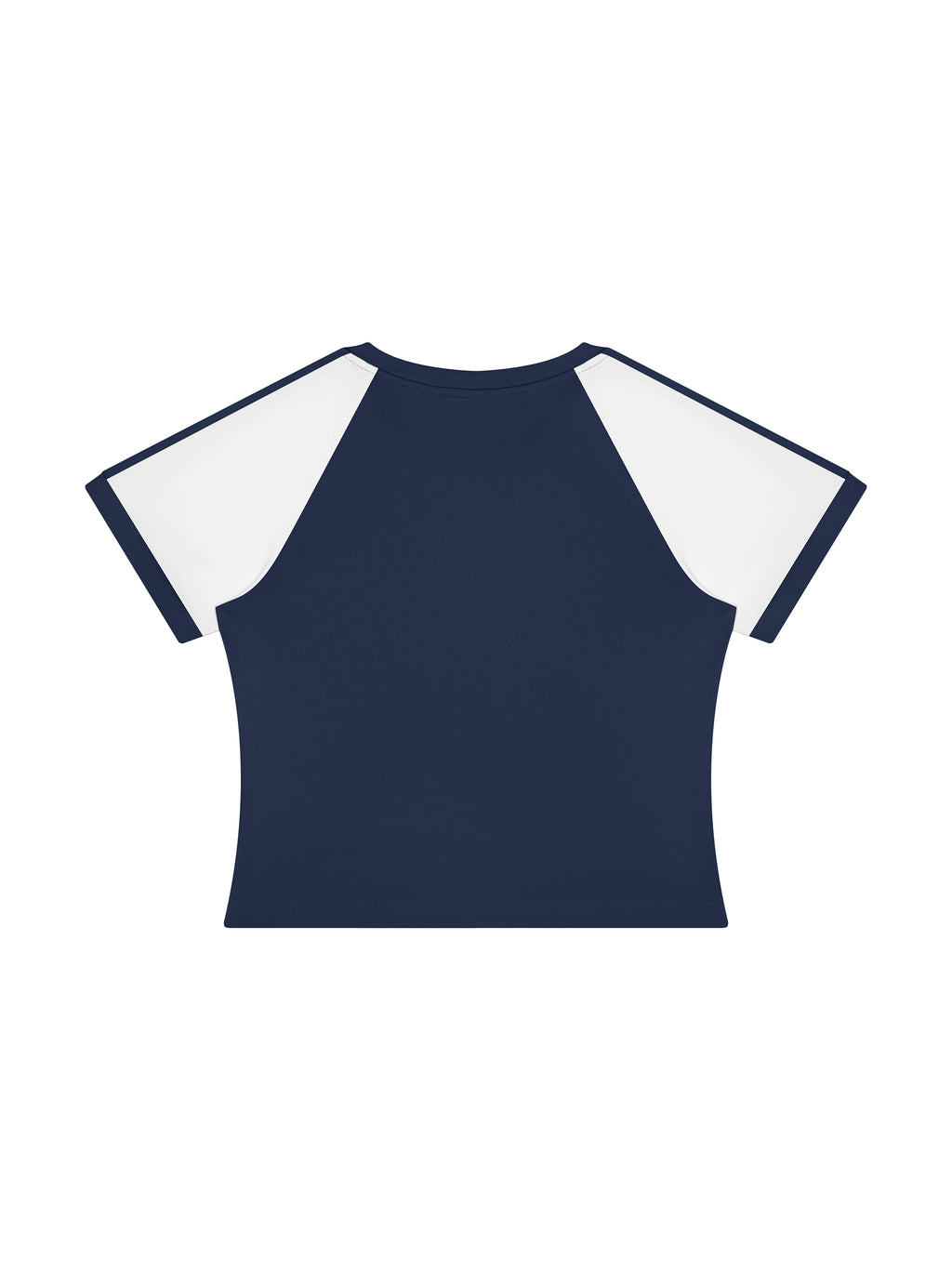 T-shirt Slim Raglan Color Block – Nowrocky™ — dolna krawędź i szew boczny