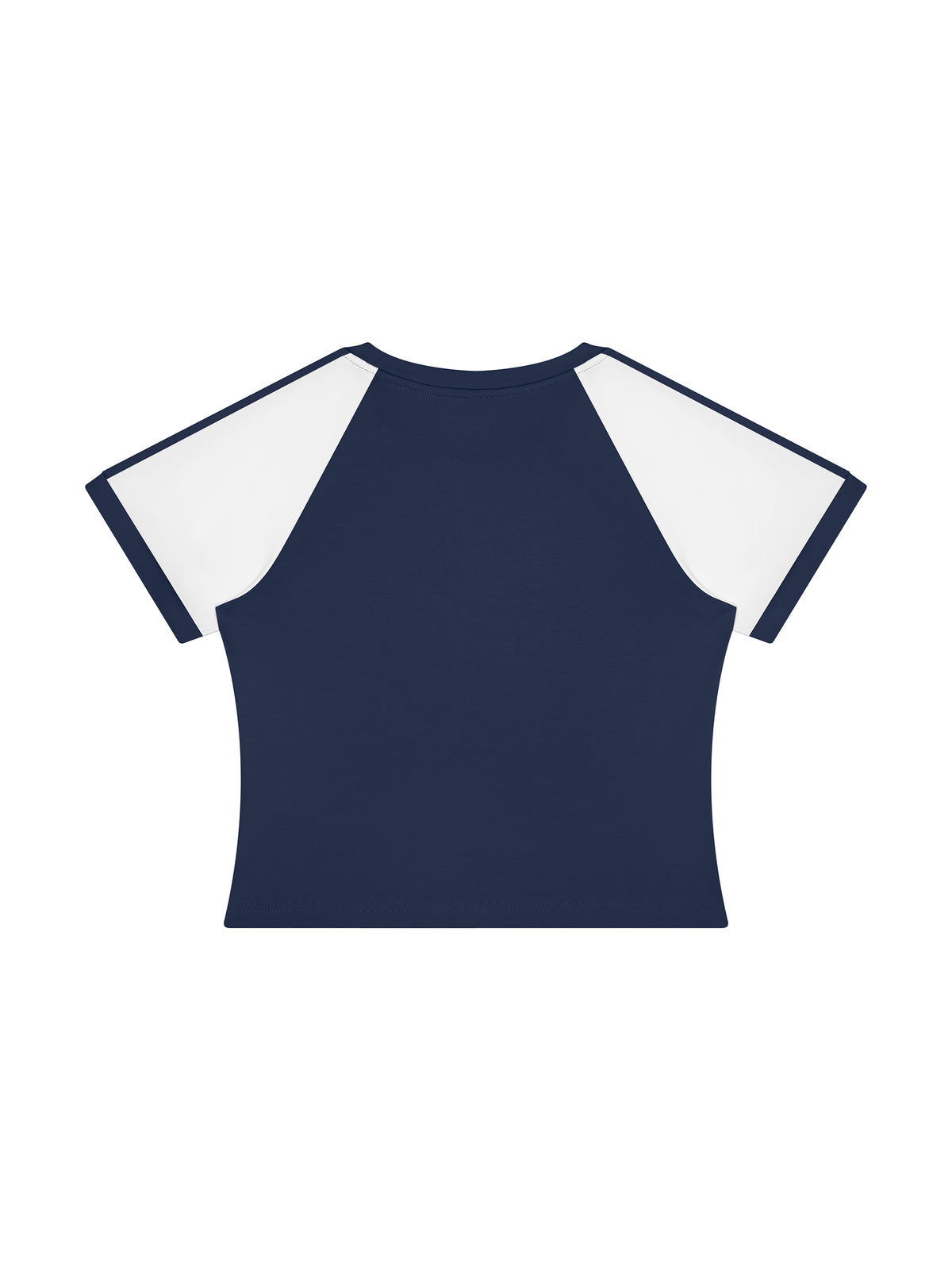 T-shirt Slim Raglan Color Block – Nowrocky™ — dolna krawędź i szew boczny
