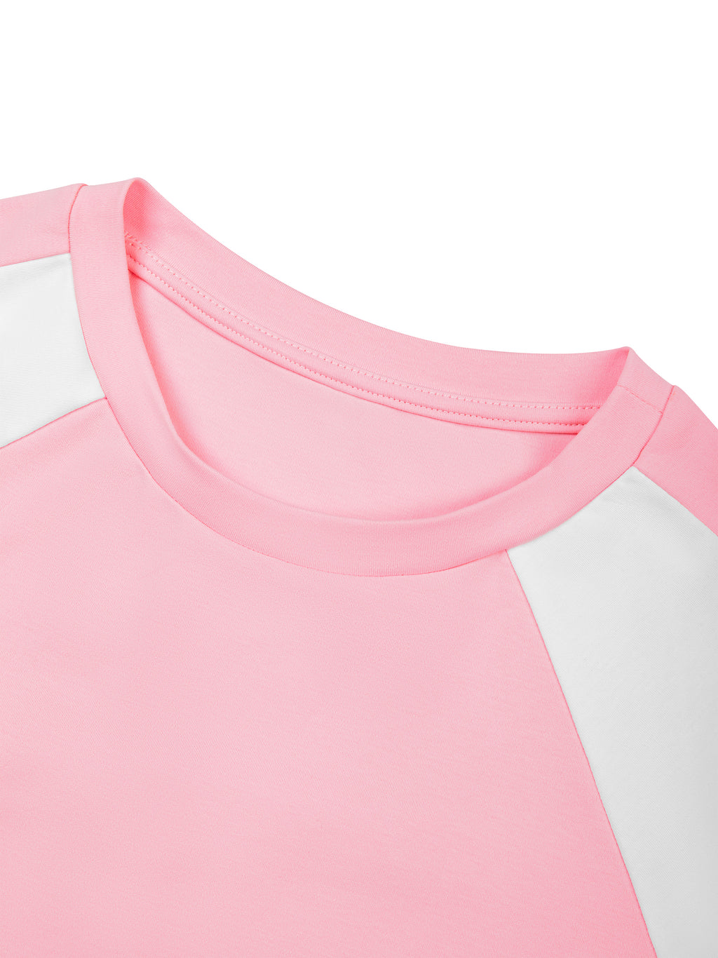 T-shirt Slim Raglan Color Block – Nowrocky™ — faktura materiału w zbliżeniu