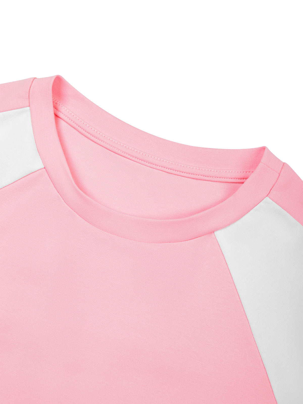 T-shirt Slim Raglan Color Block – Nowrocky™ — faktura materiału w zbliżeniu